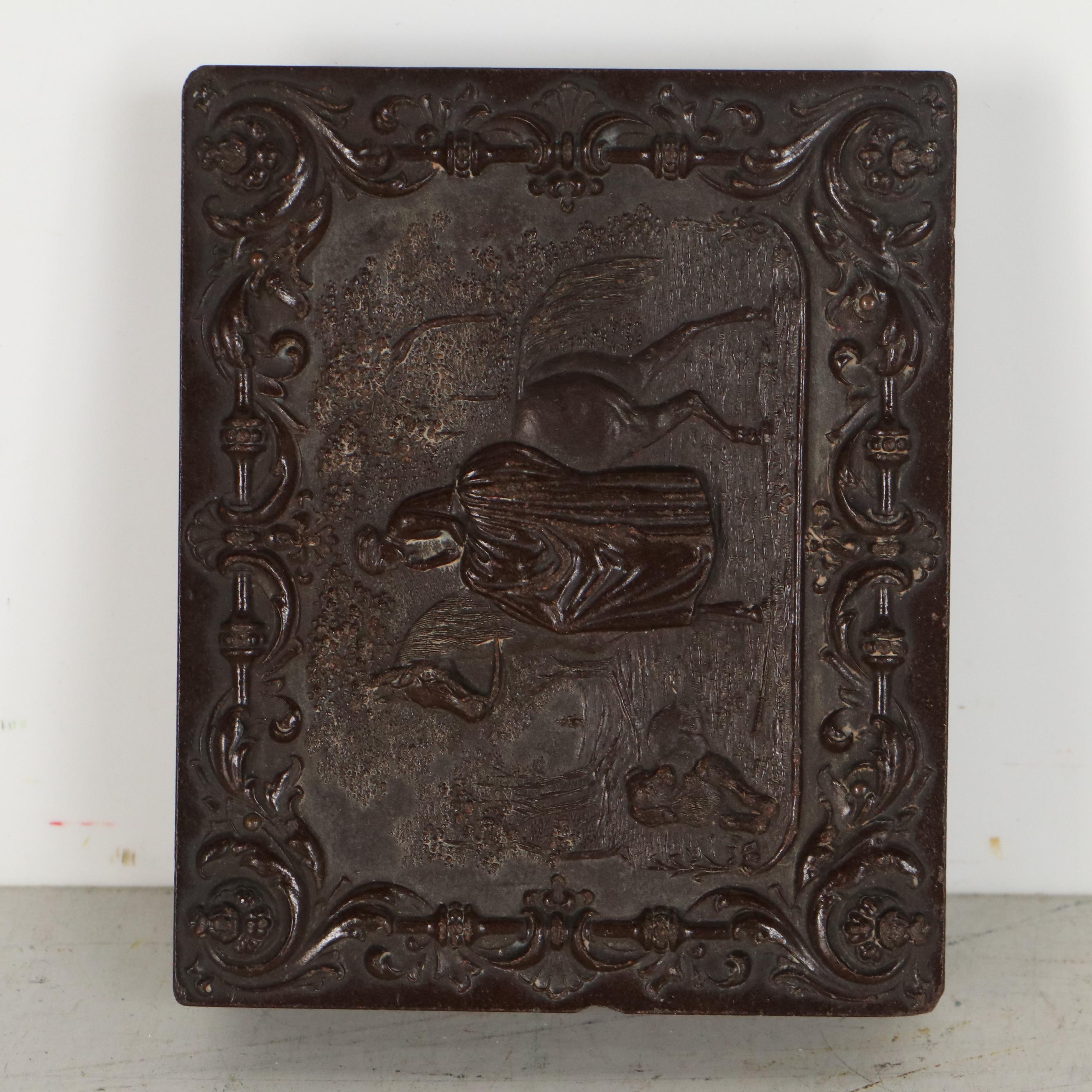 Family Portrait Ambrotype in Sculpted Case, Circa 1860