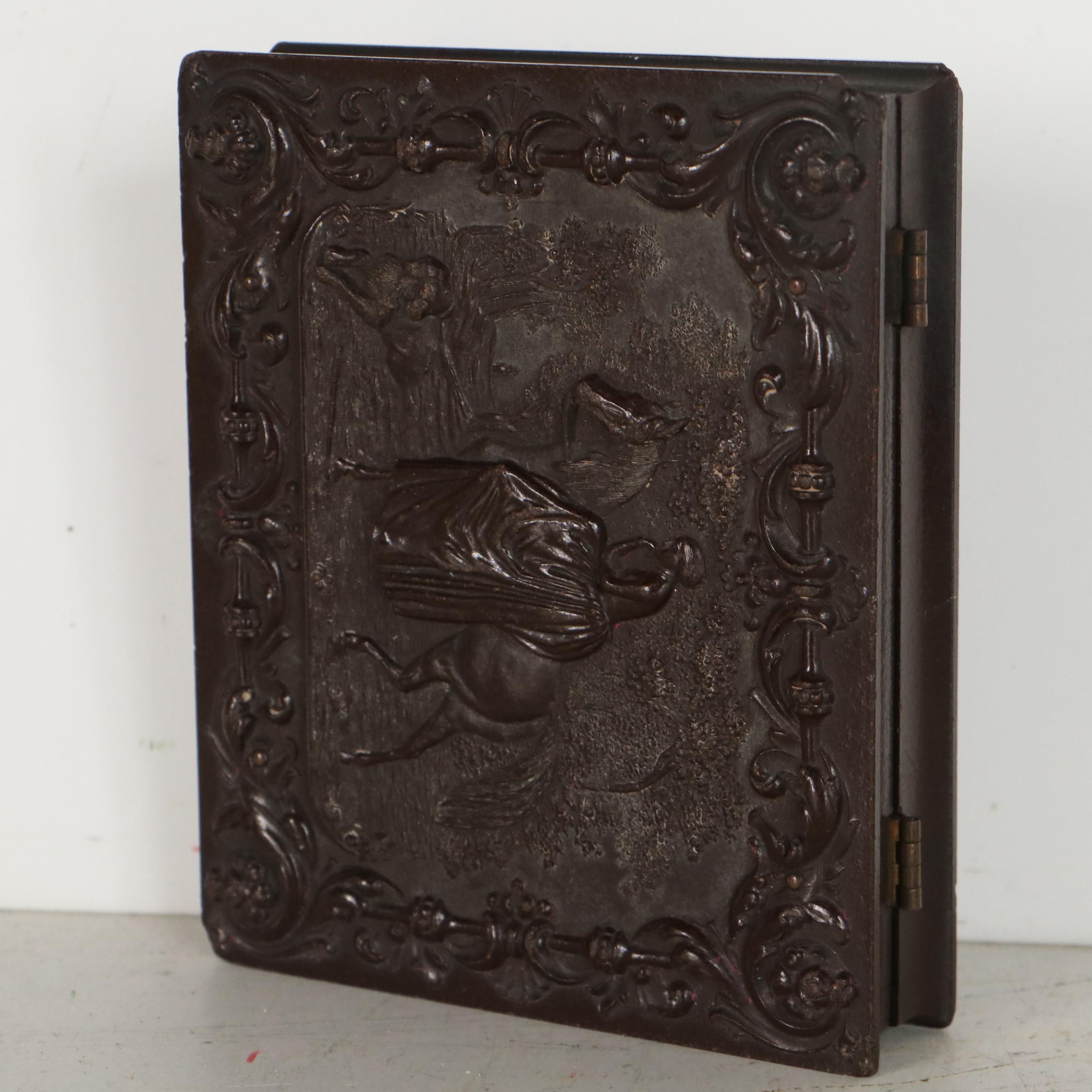 Family Portrait Ambrotype in Sculpted Case, Circa 1860