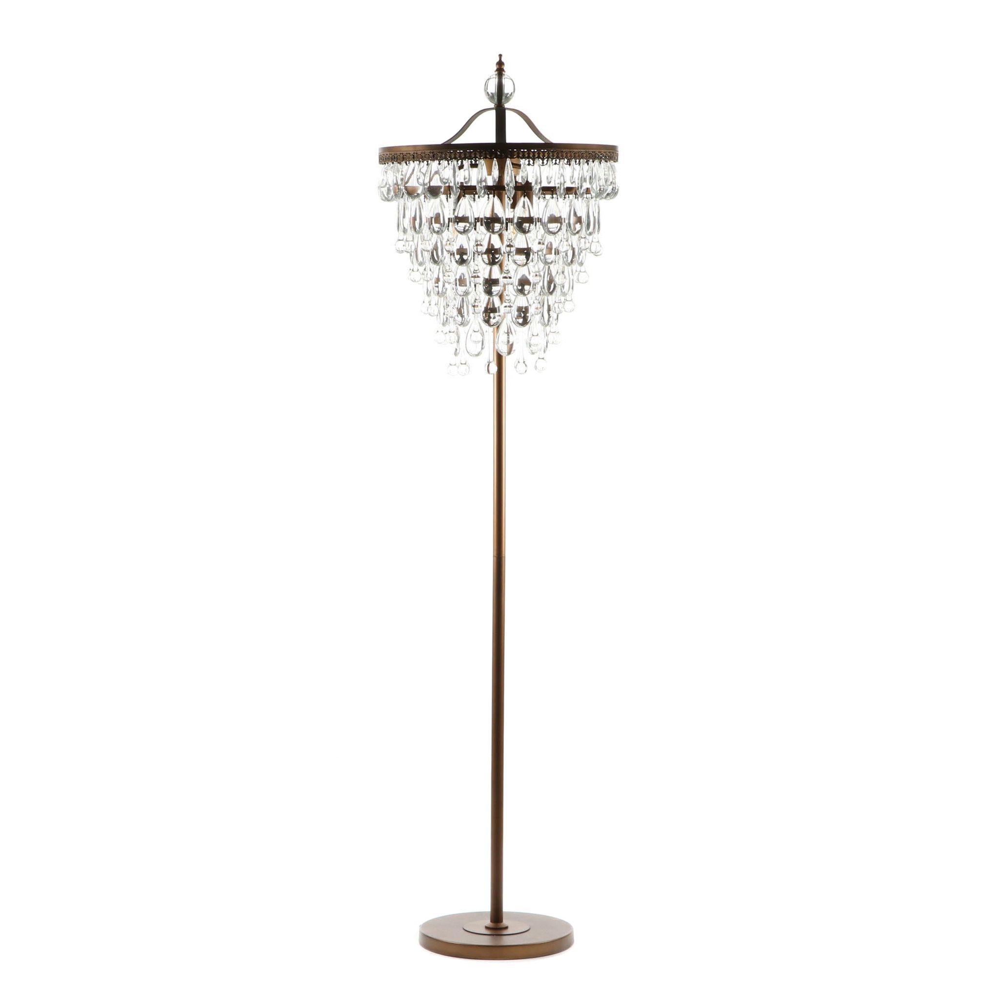 Arhaus Furniture Anabella Teardrop Crystal Prism Floor Lamp