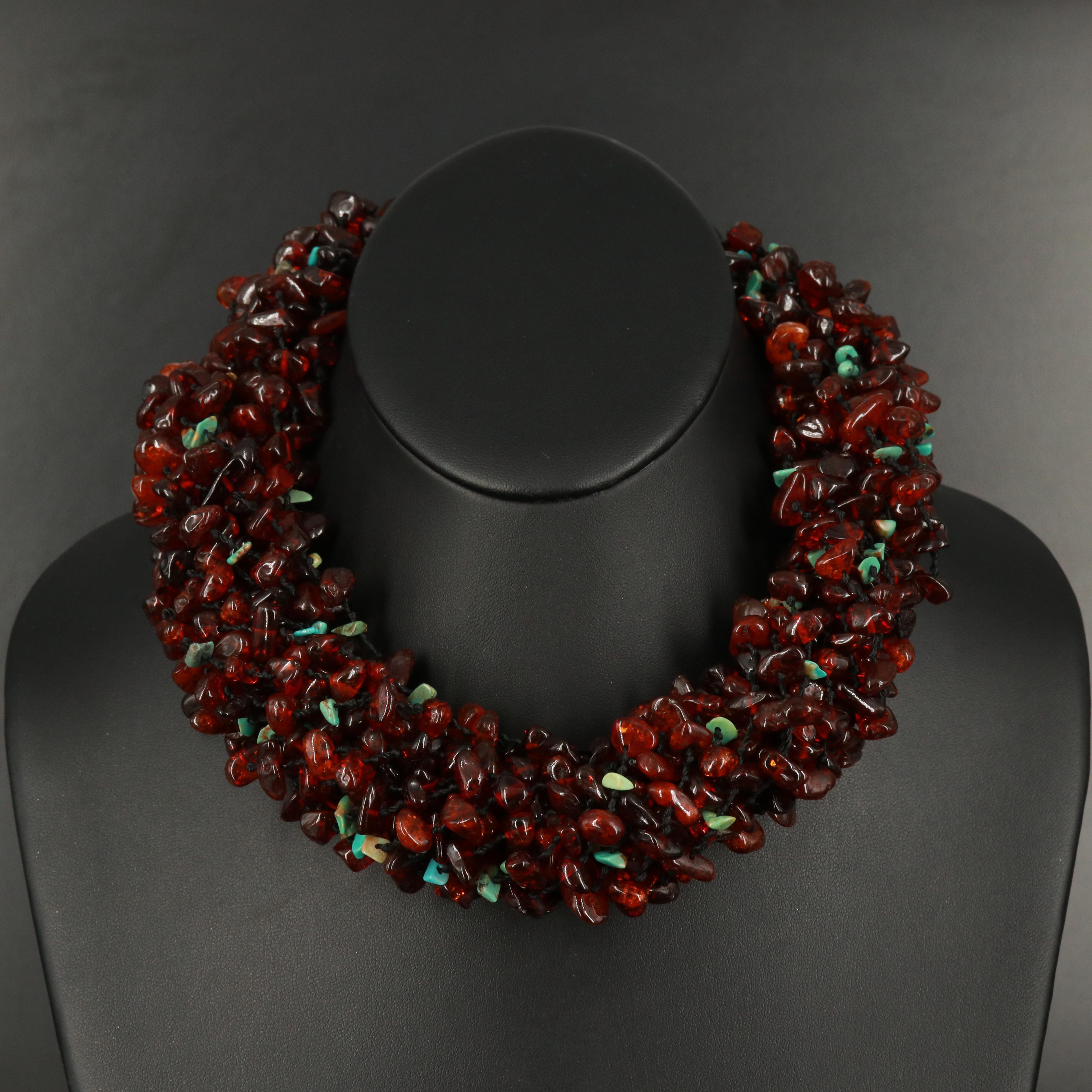 Amber and Turquoise Torsade