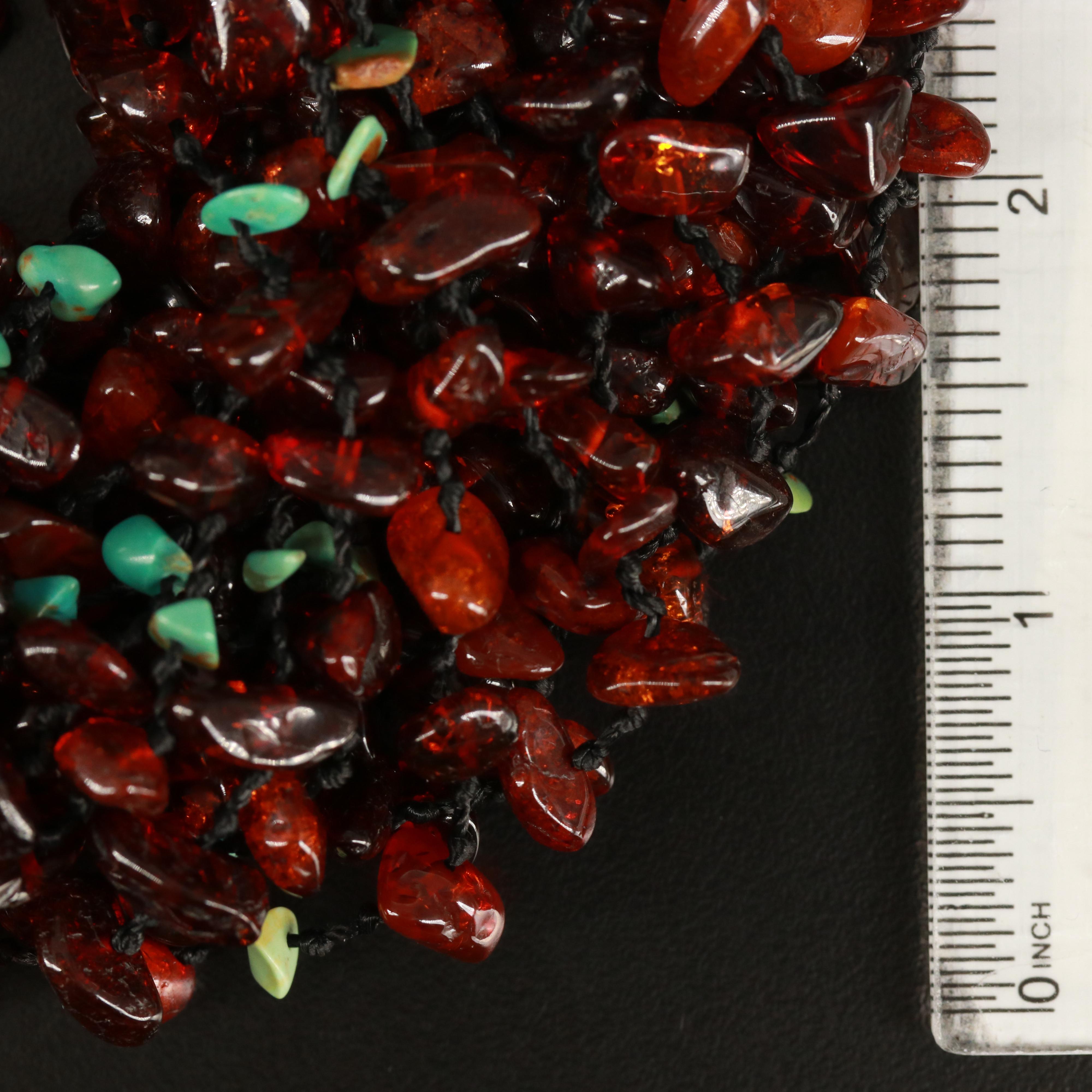 Amber and Turquoise Torsade