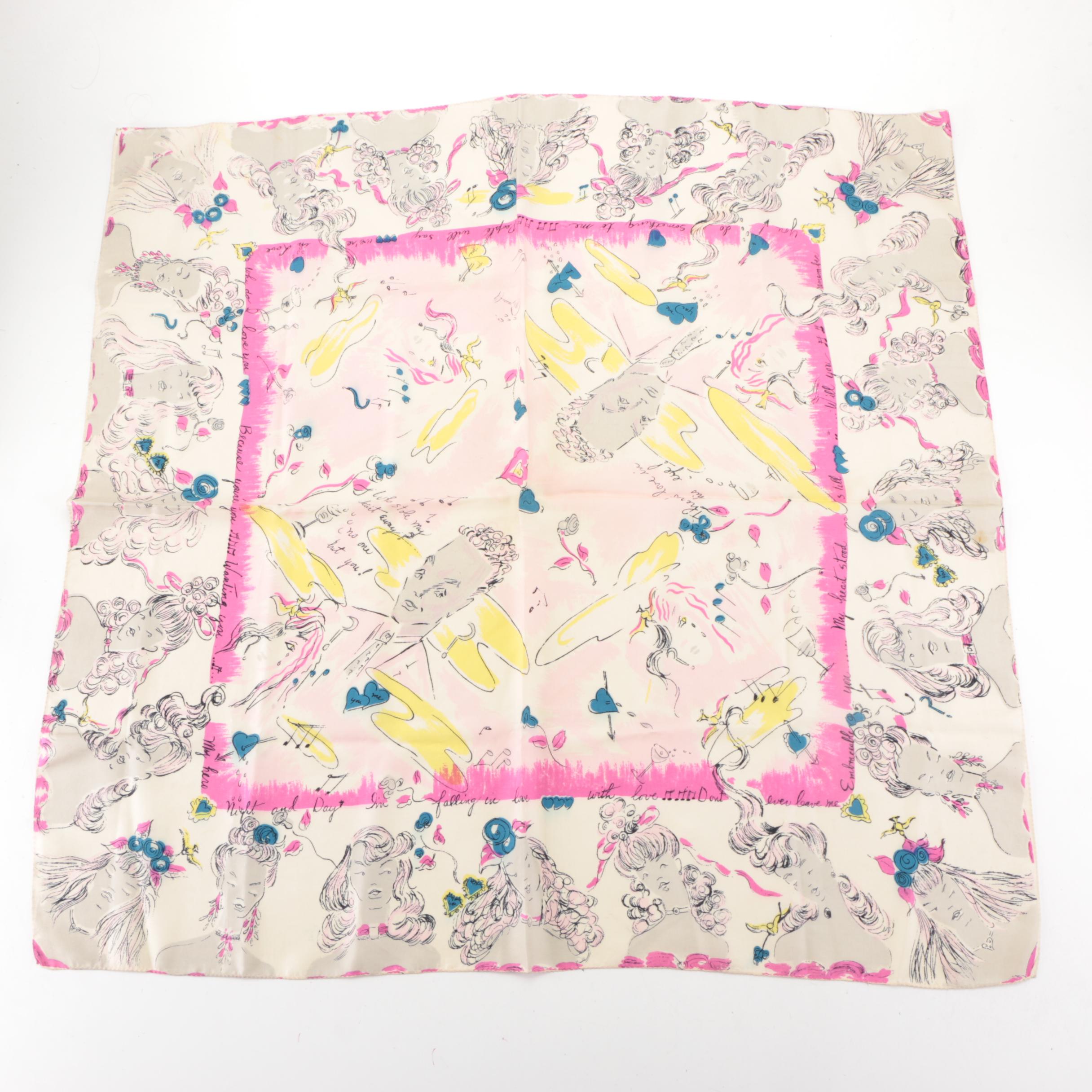 J. Mico Sancho Paris Landmarks Scarf, Hand Blocked Wool Scarf and Other Scarf