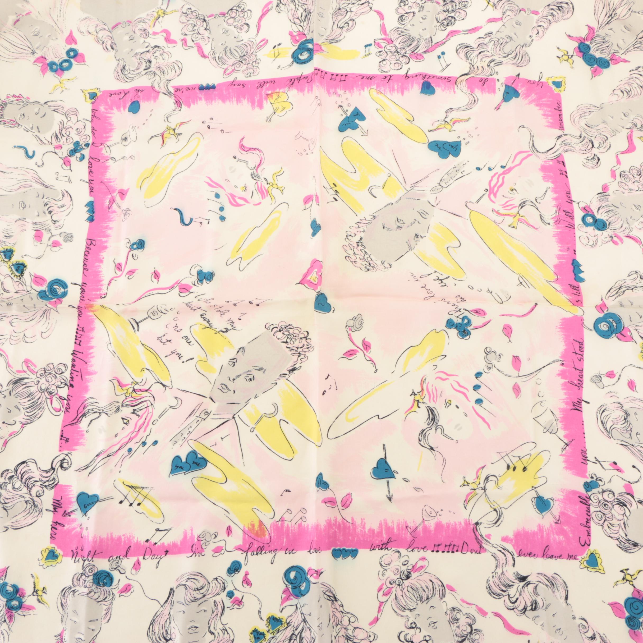 J. Mico Sancho Paris Landmarks Scarf, Hand Blocked Wool Scarf and Other Scarf