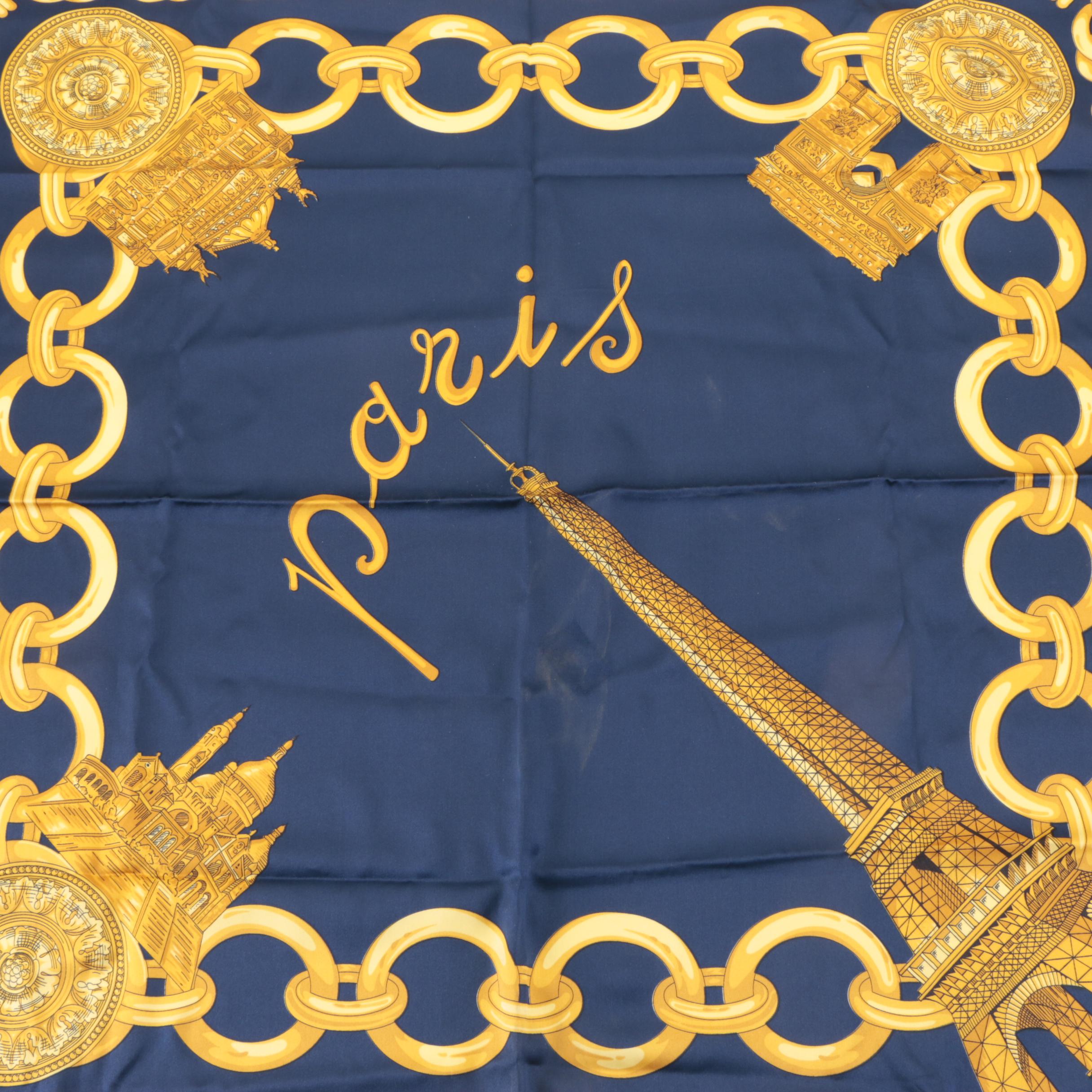 J. Mico Sancho Paris Landmarks Scarf, Hand Blocked Wool Scarf and Other Scarf