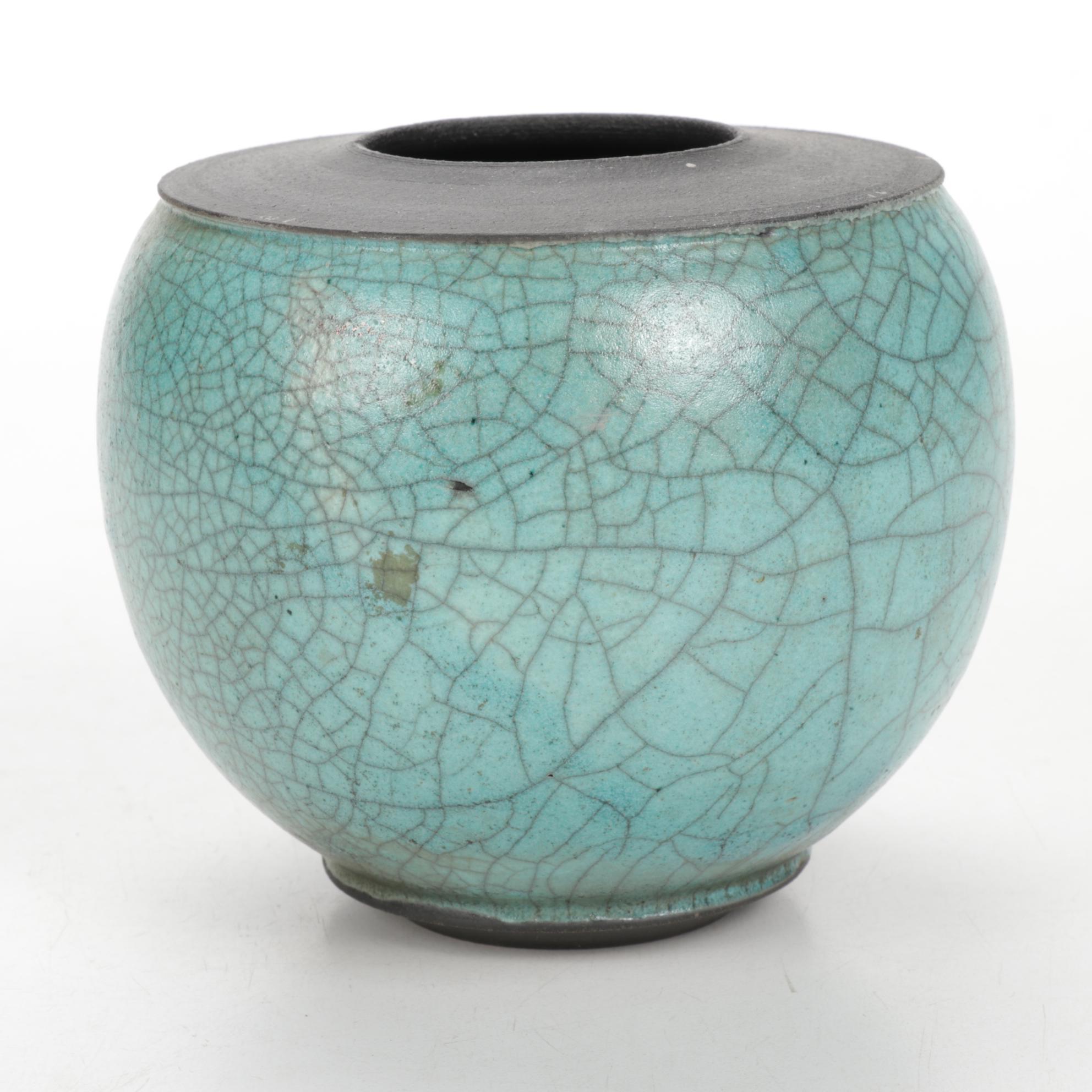 Ceramic Vase, Bowl and Xin Guo Sculpture