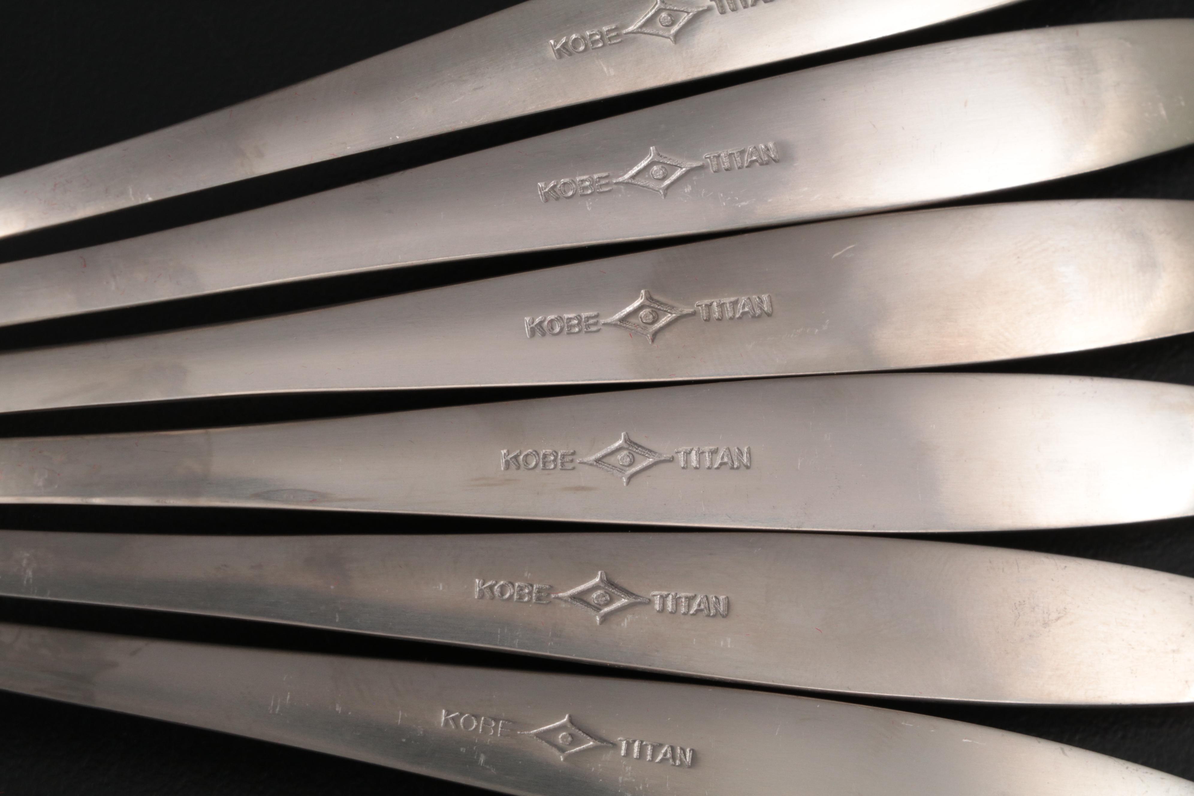 Wallace "Joan" and Other Silver Plate Spoons with Osaka Titanium Co. Spoon Set