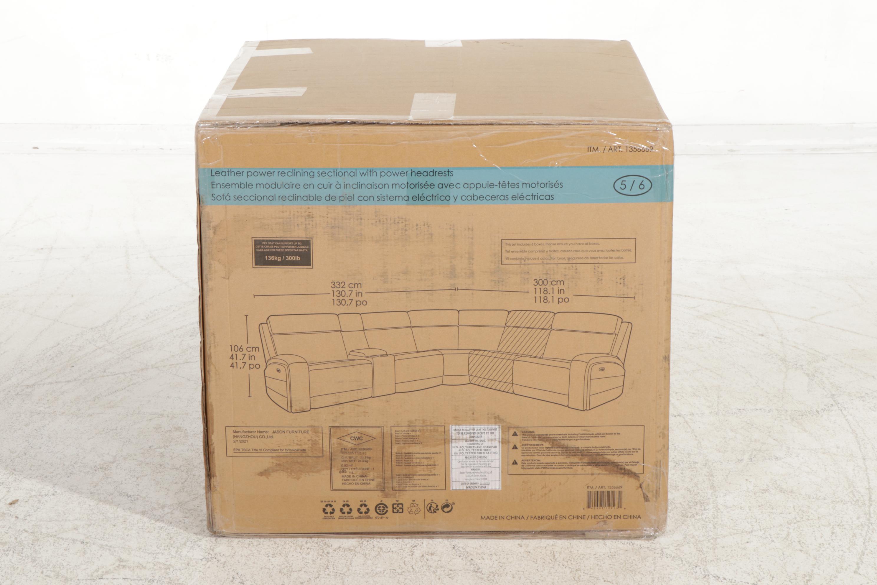 Contemporary Gilman Creek Cloud Zero Leather Power Reclining Sofa