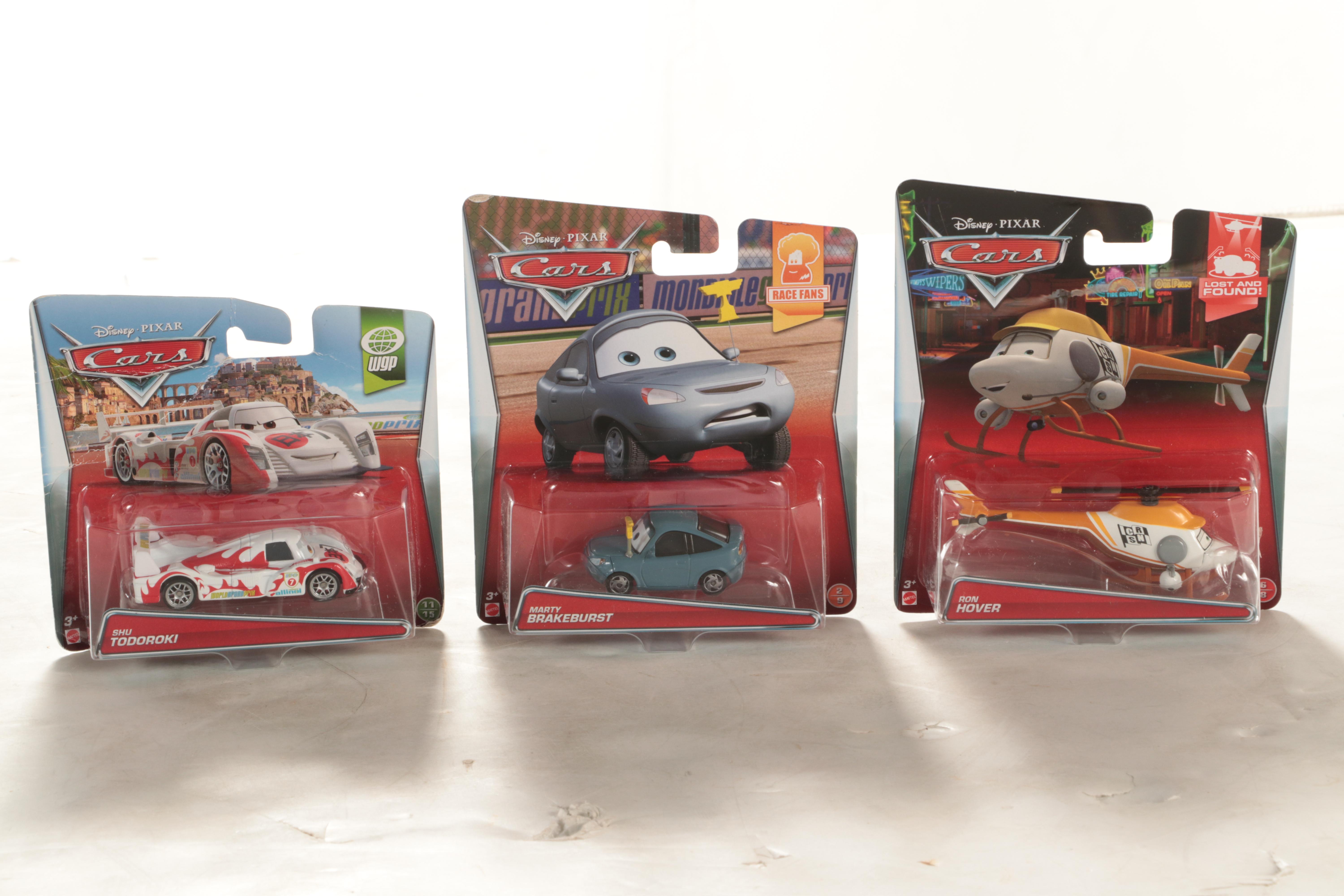 Mattel "Cars" Movie 1:64 Scale Cars and Sarge's Surplus Hut Diorama