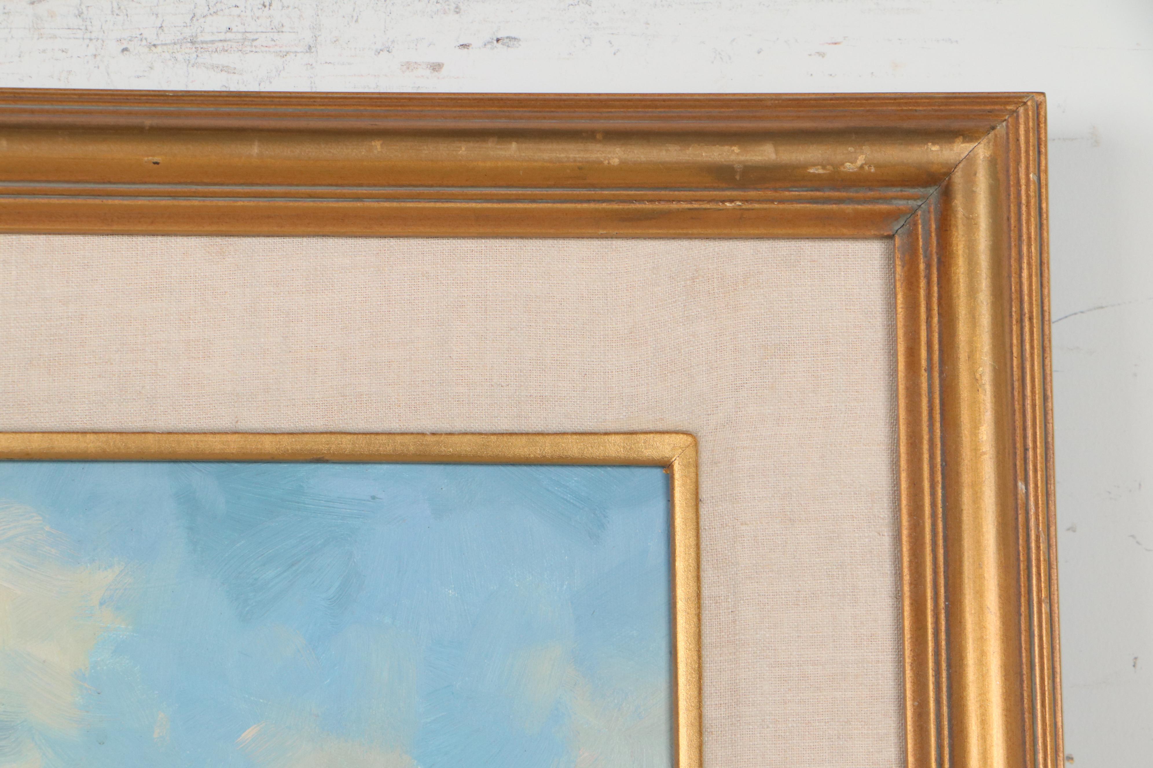 Donna Klewer Maritime Oil Painting of Ship, Late 20th Century