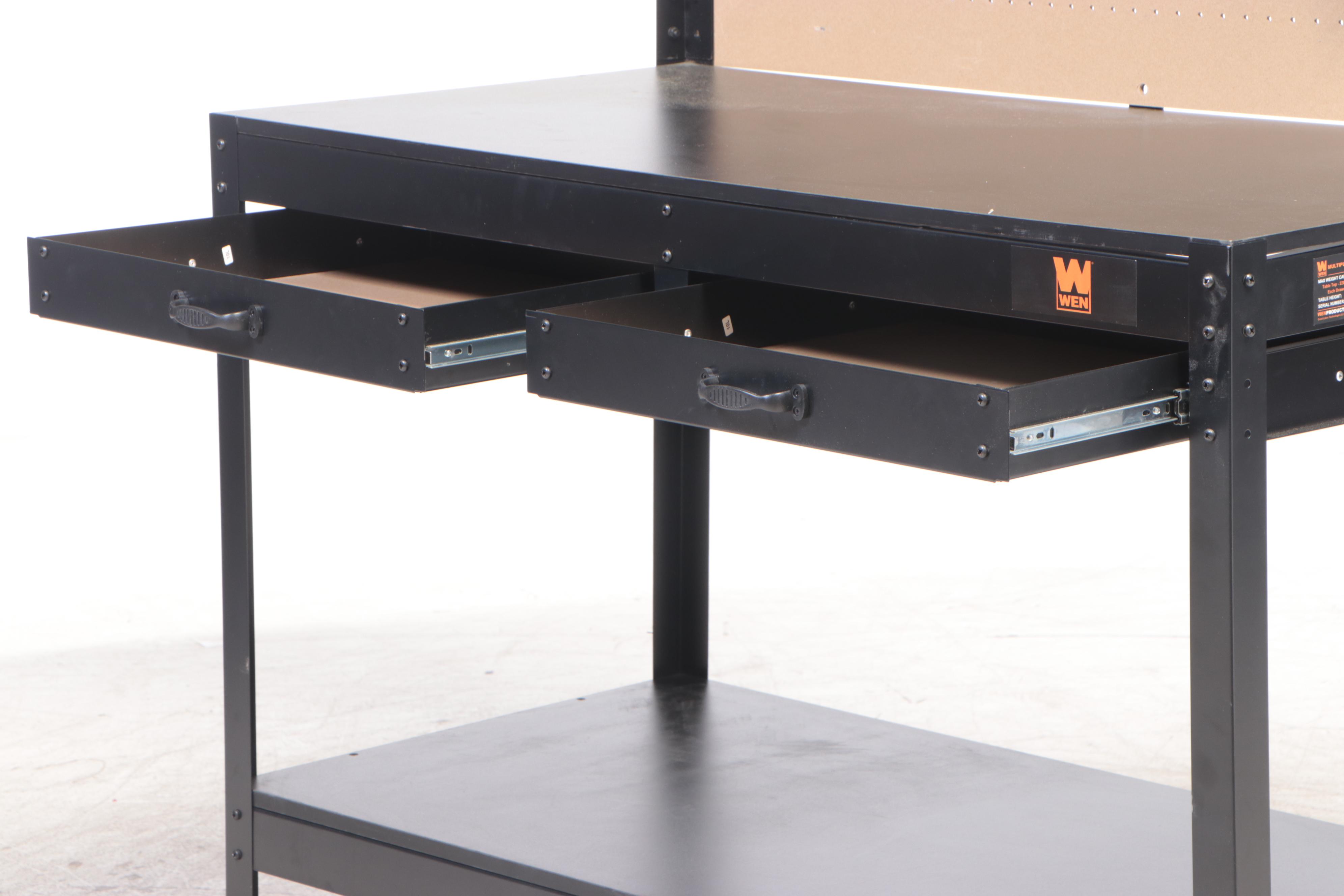 Wen Steel Pegboard Workbench with Illumination