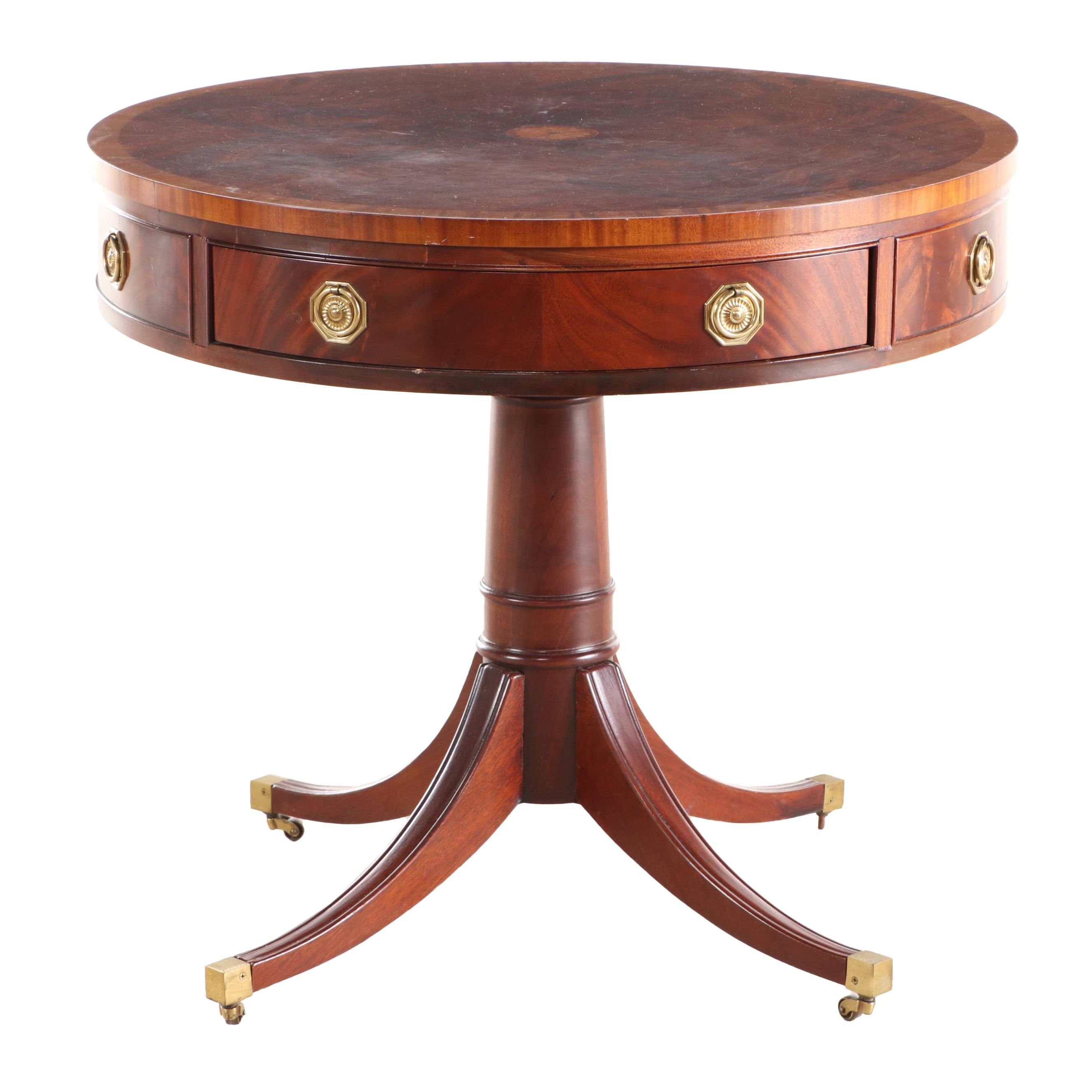 Hickory Chair Co "James River Plantation" Mahogany Drum Table