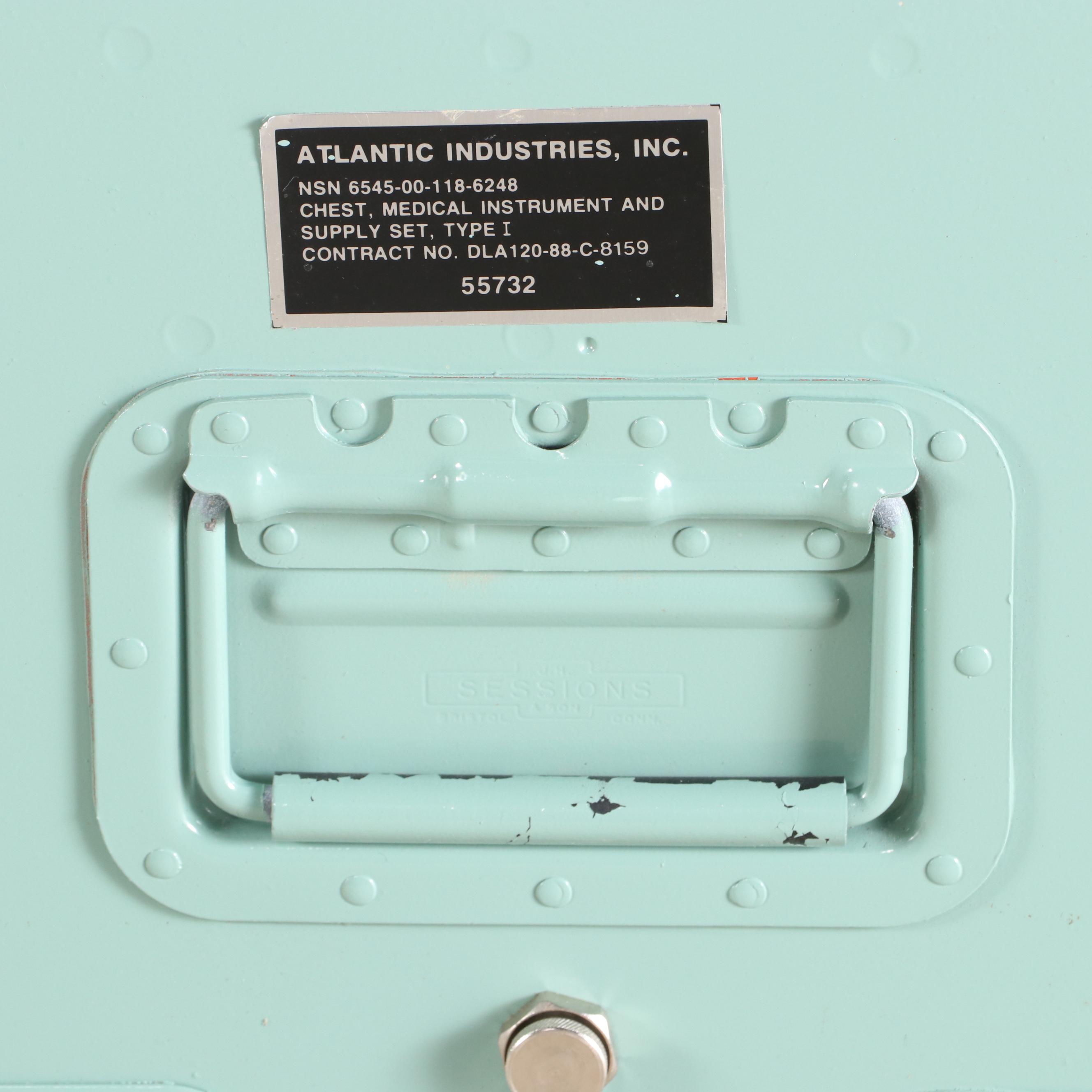 Atlantic Industries Type I Medical Instrument Supply Set Chest, Mid-20th C.