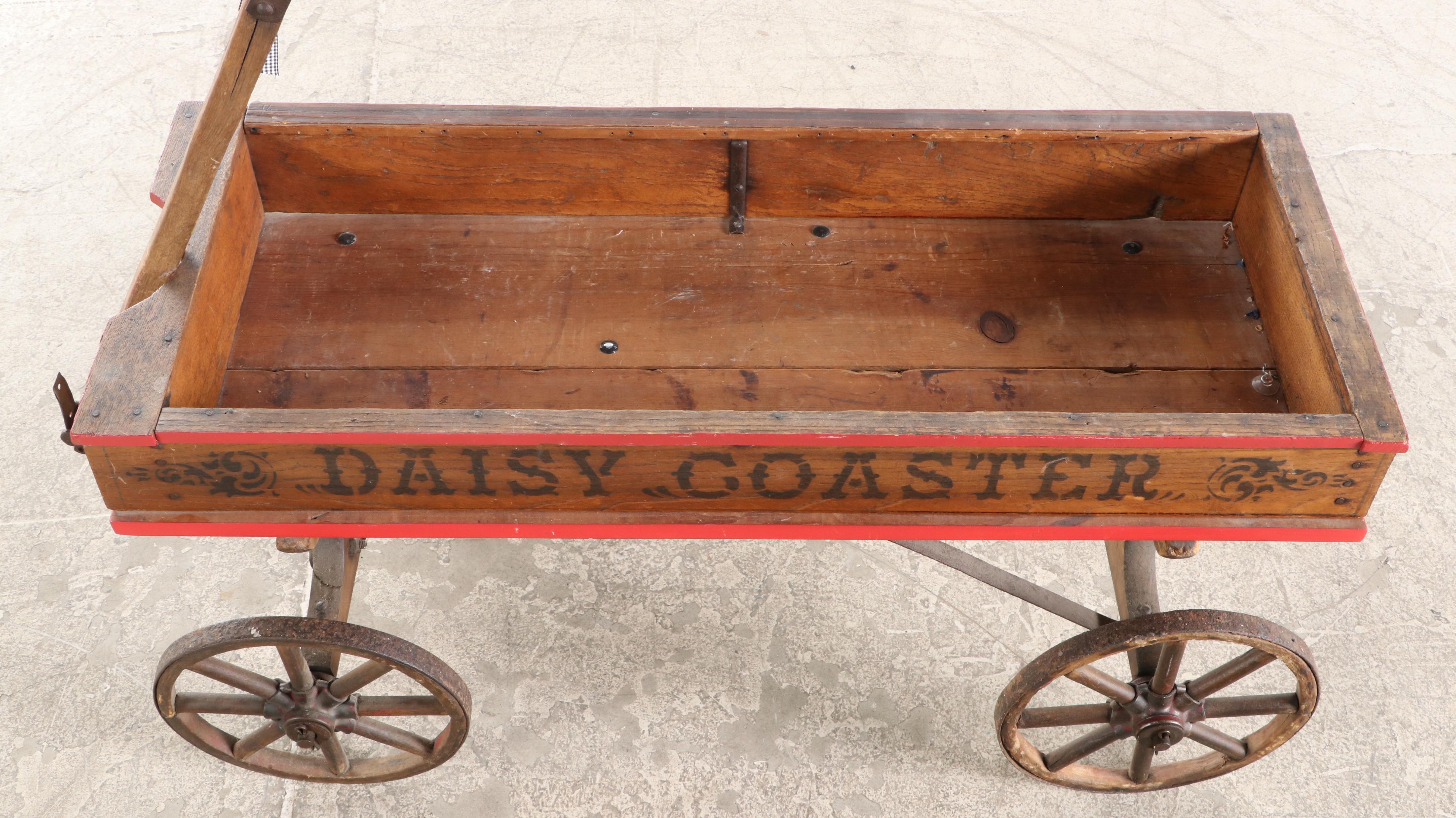 Wagner Mfg. Co. Daisy Coaster Wood Wagon, Early 20th Century