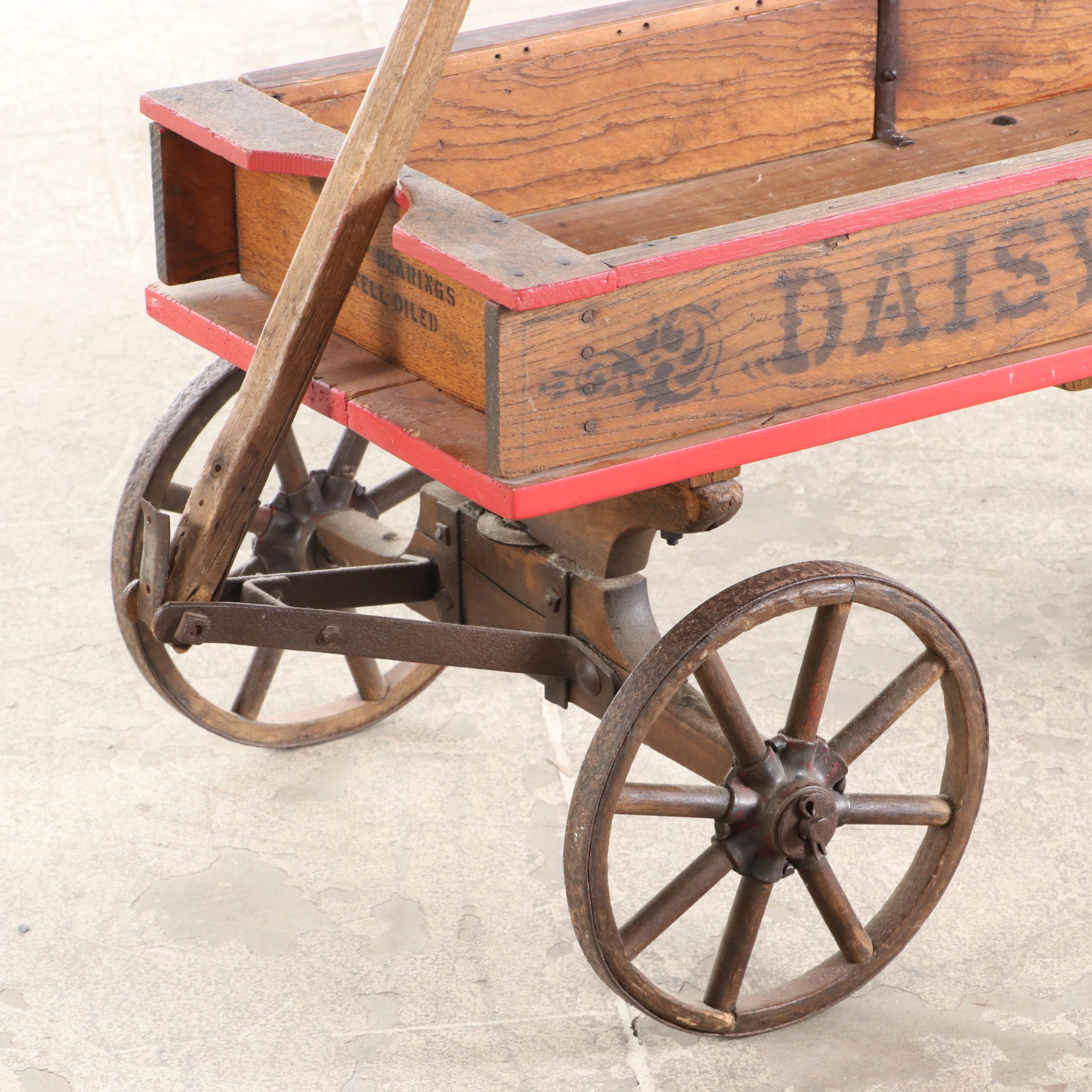 Wagner Mfg. Co. Daisy Coaster Wood Wagon, Early 20th Century