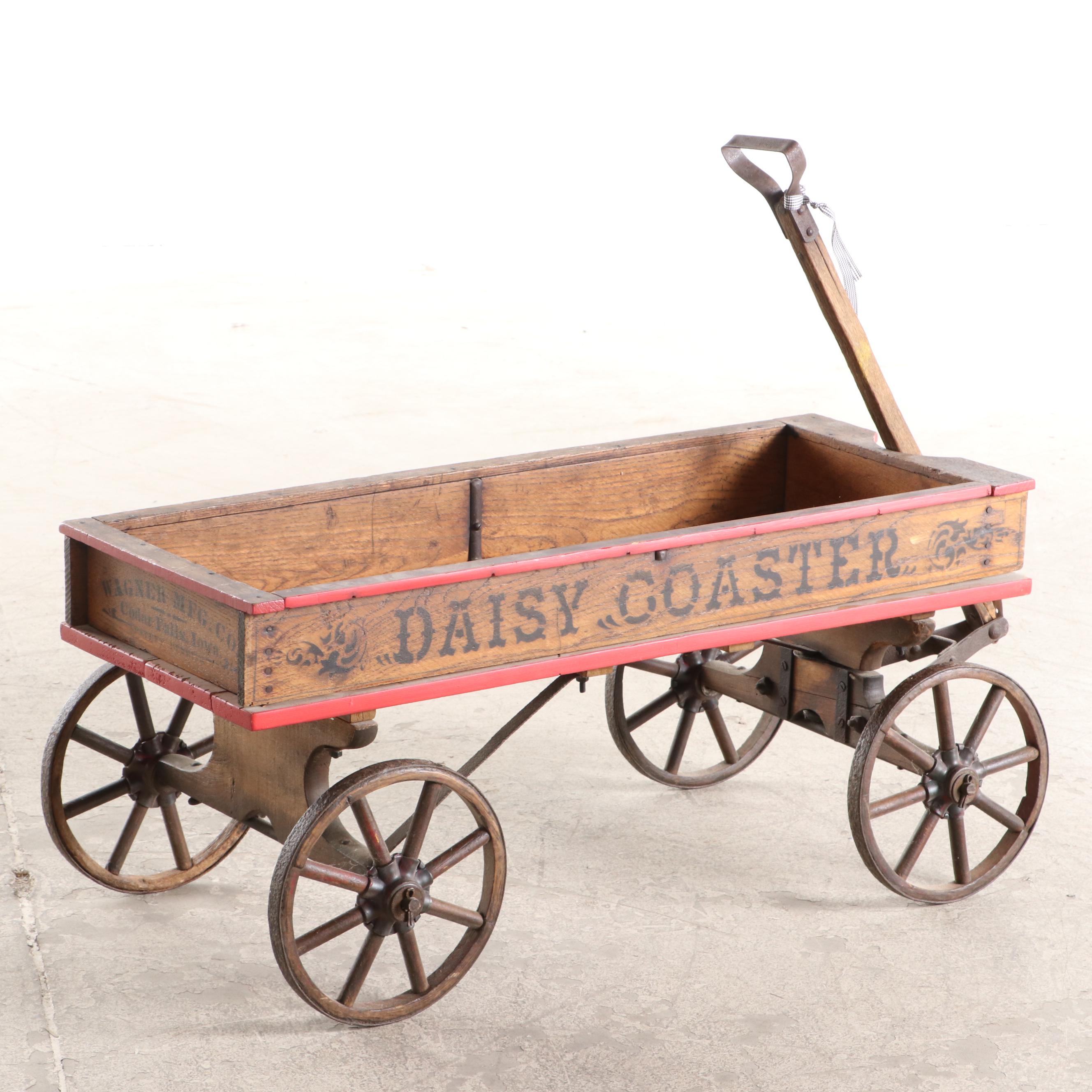 Wagner Mfg. Co. Daisy Coaster Wood Wagon, Early 20th Century