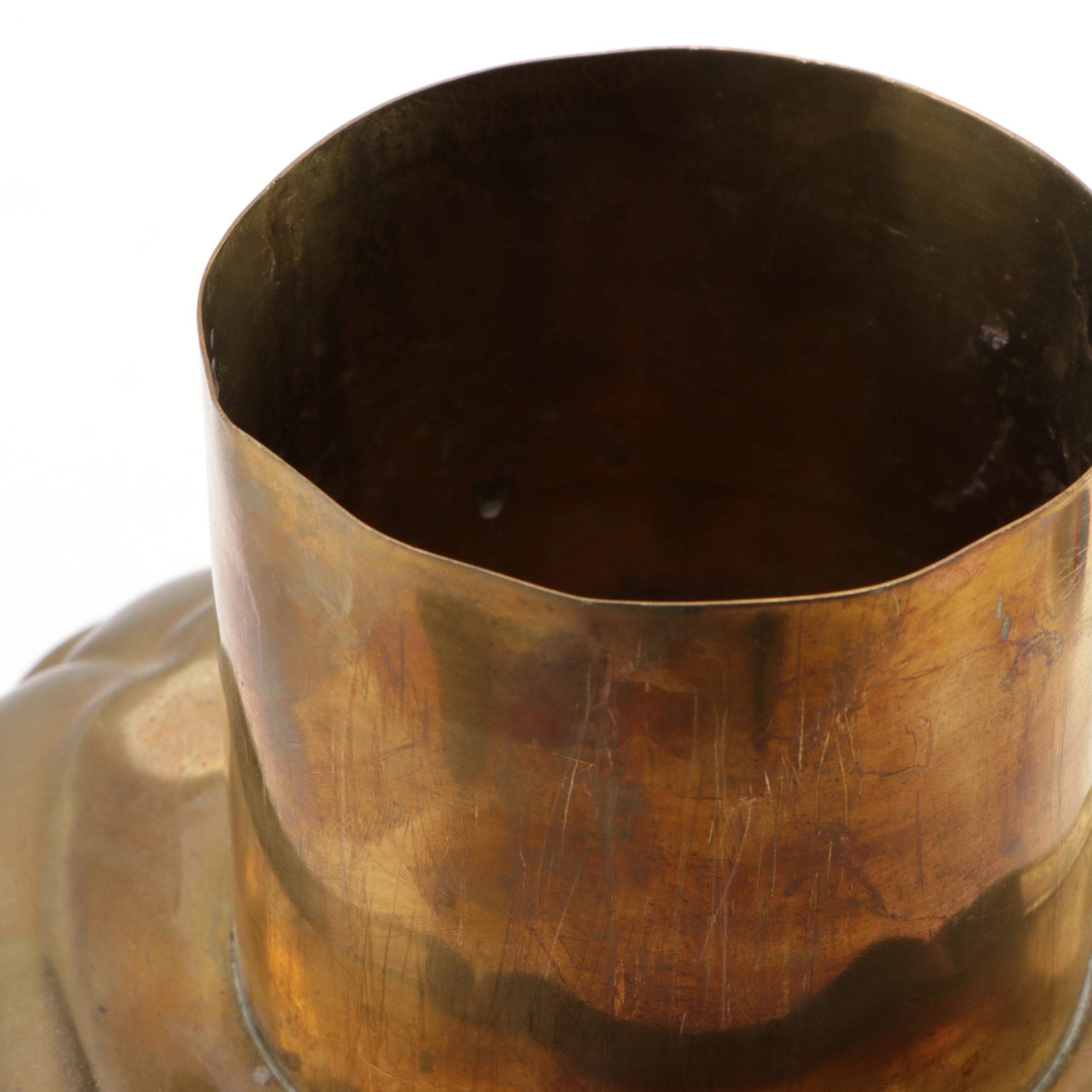 Turkish Brass Spice Grinder with Brass Tea Caddy, Ginger Jars and Cup