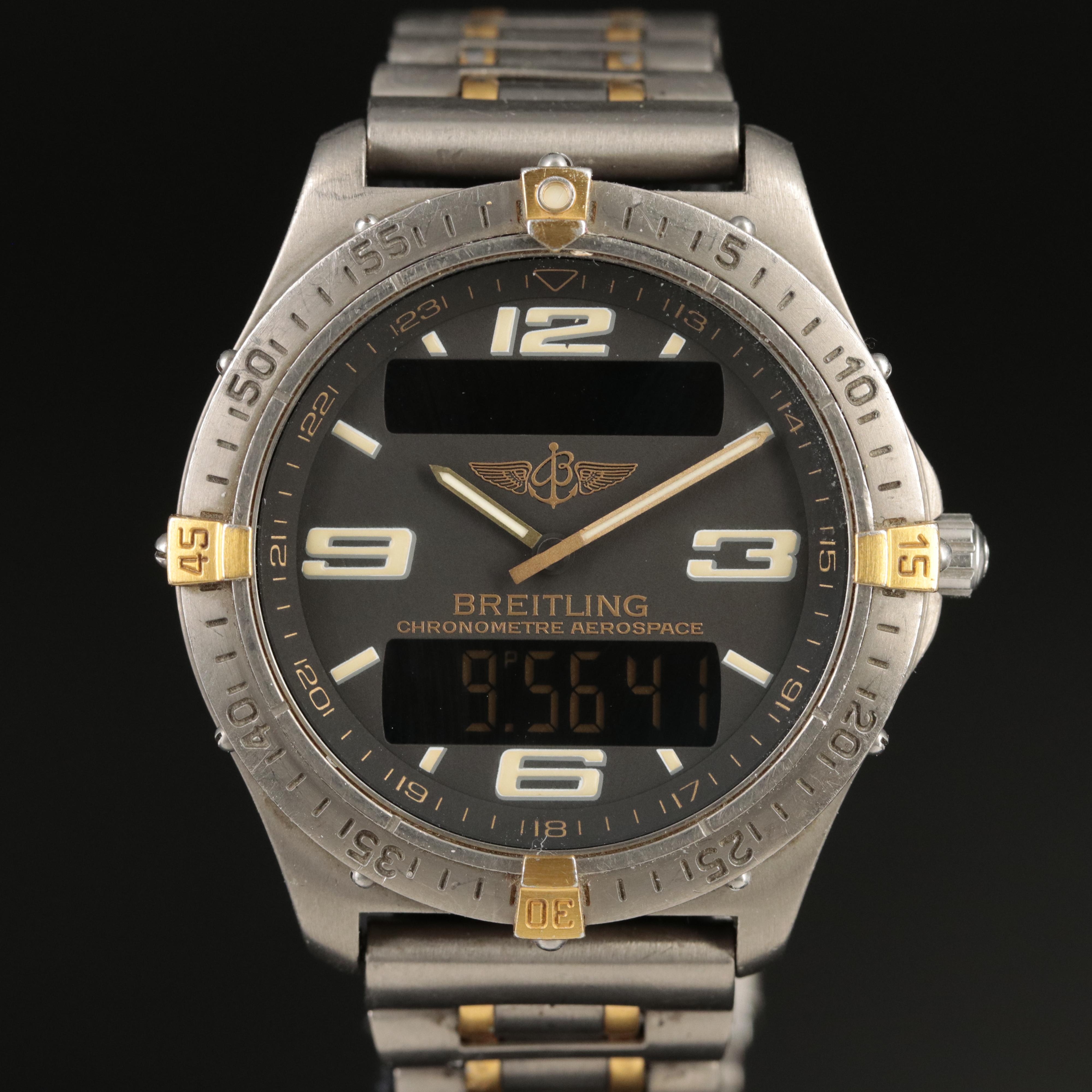 Breitling Aerospace Titanium and Gold Watch