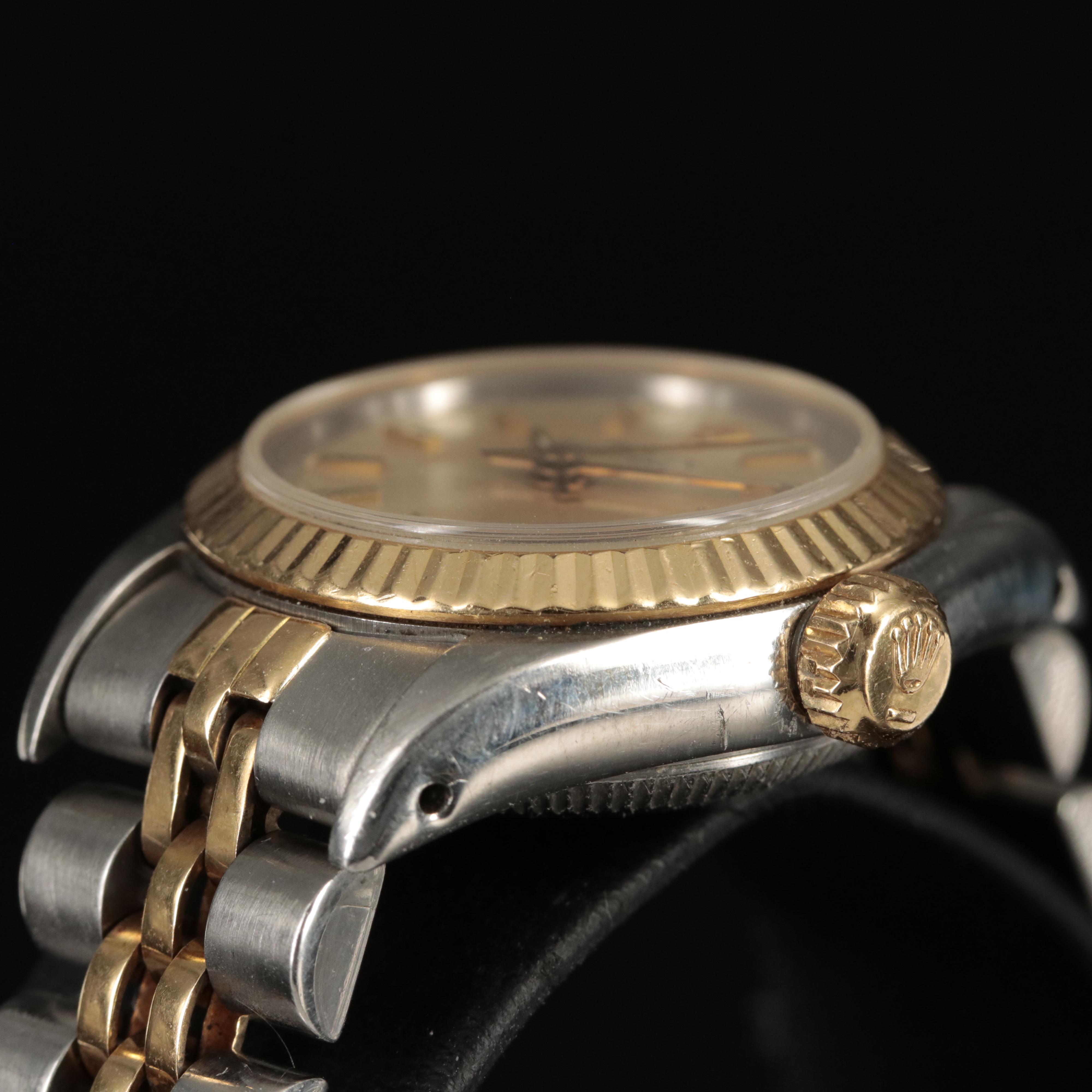 1986 Rolex Oyster Perpetual Stainless Steel and 18K Watch