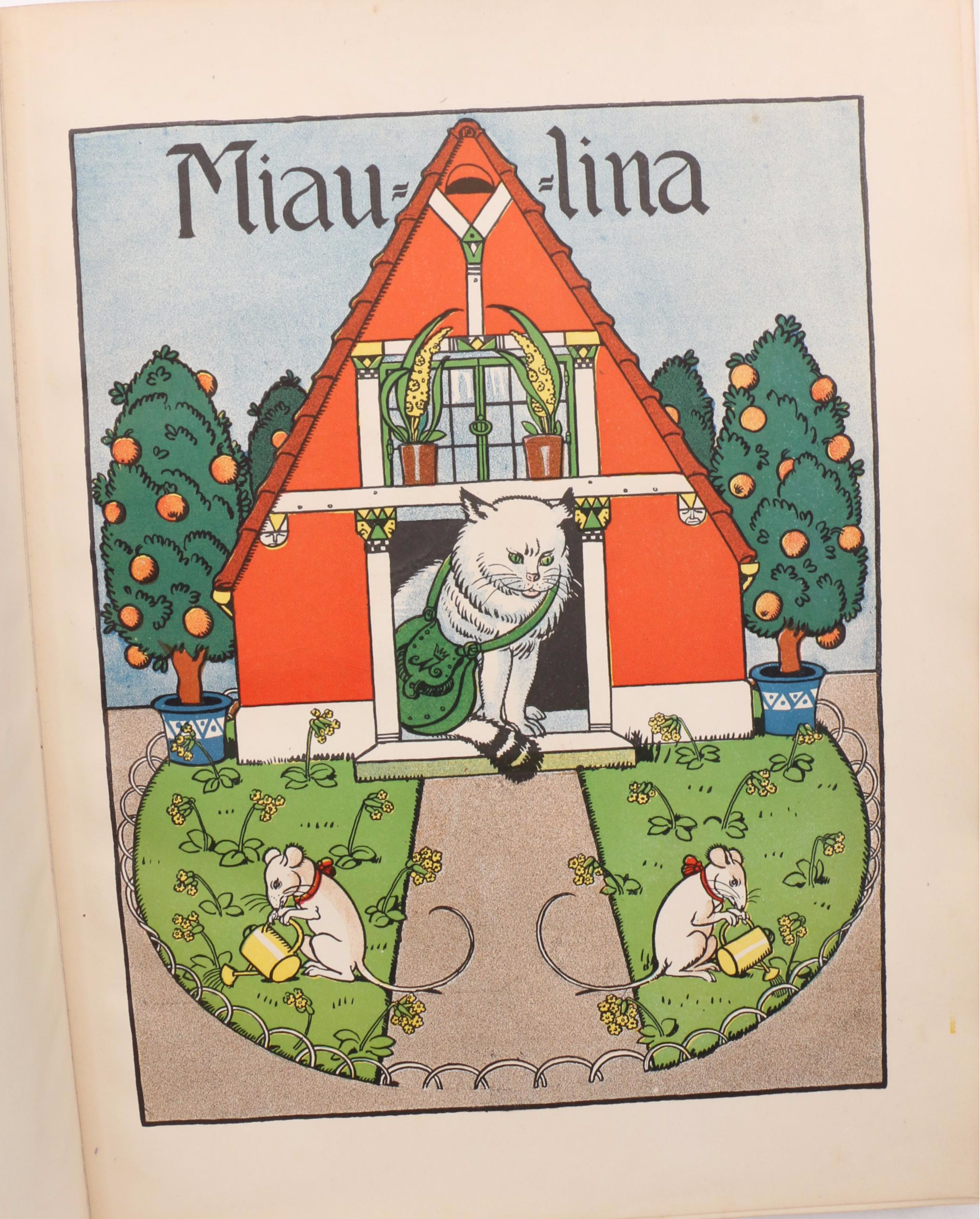 Illustrated German Children's Books Including "Münchhausen" and "Miaulina"