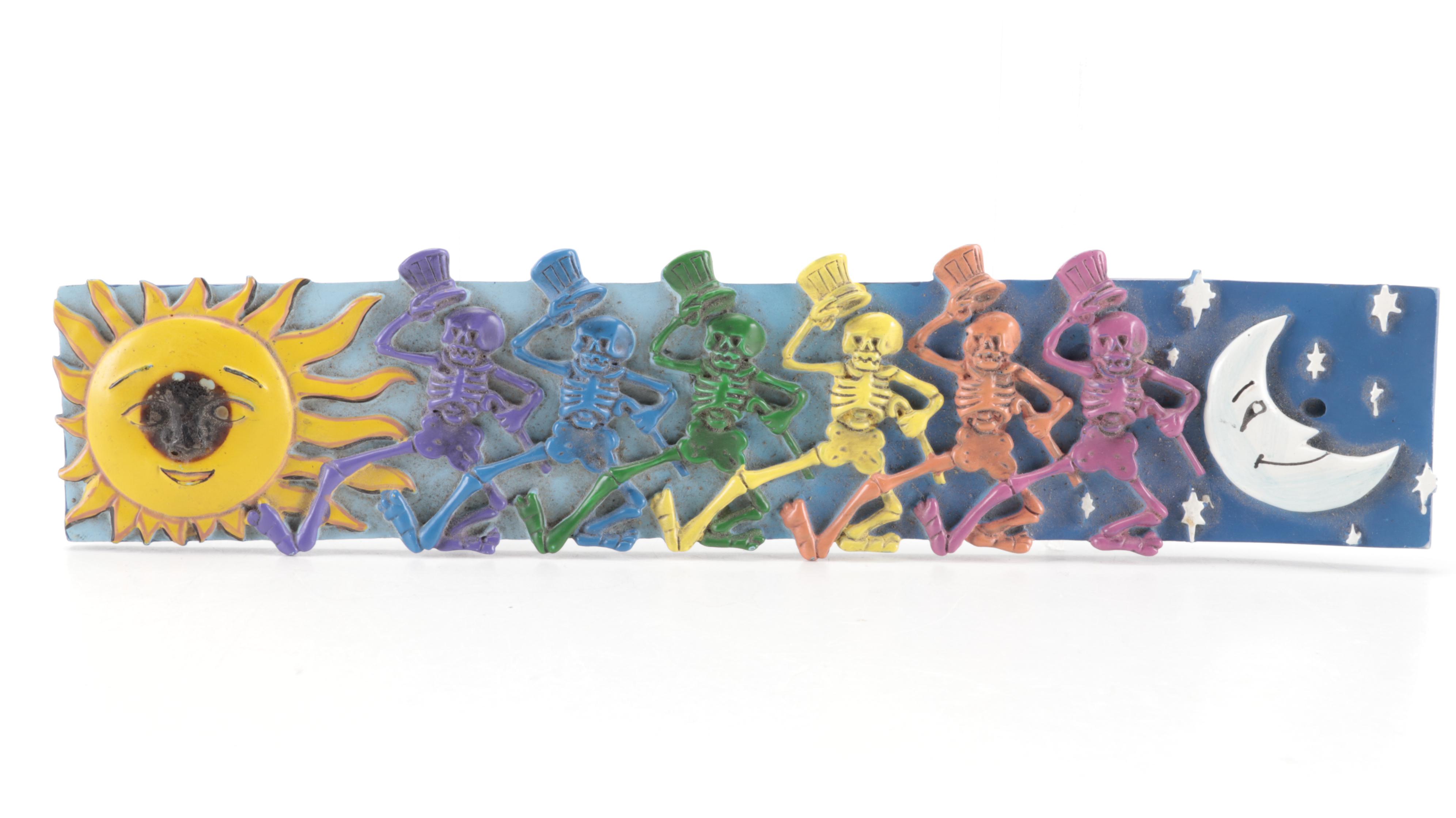 C&D Visionary Grateful Dead Dancing Skeleton Resin Incense Holder, 2004