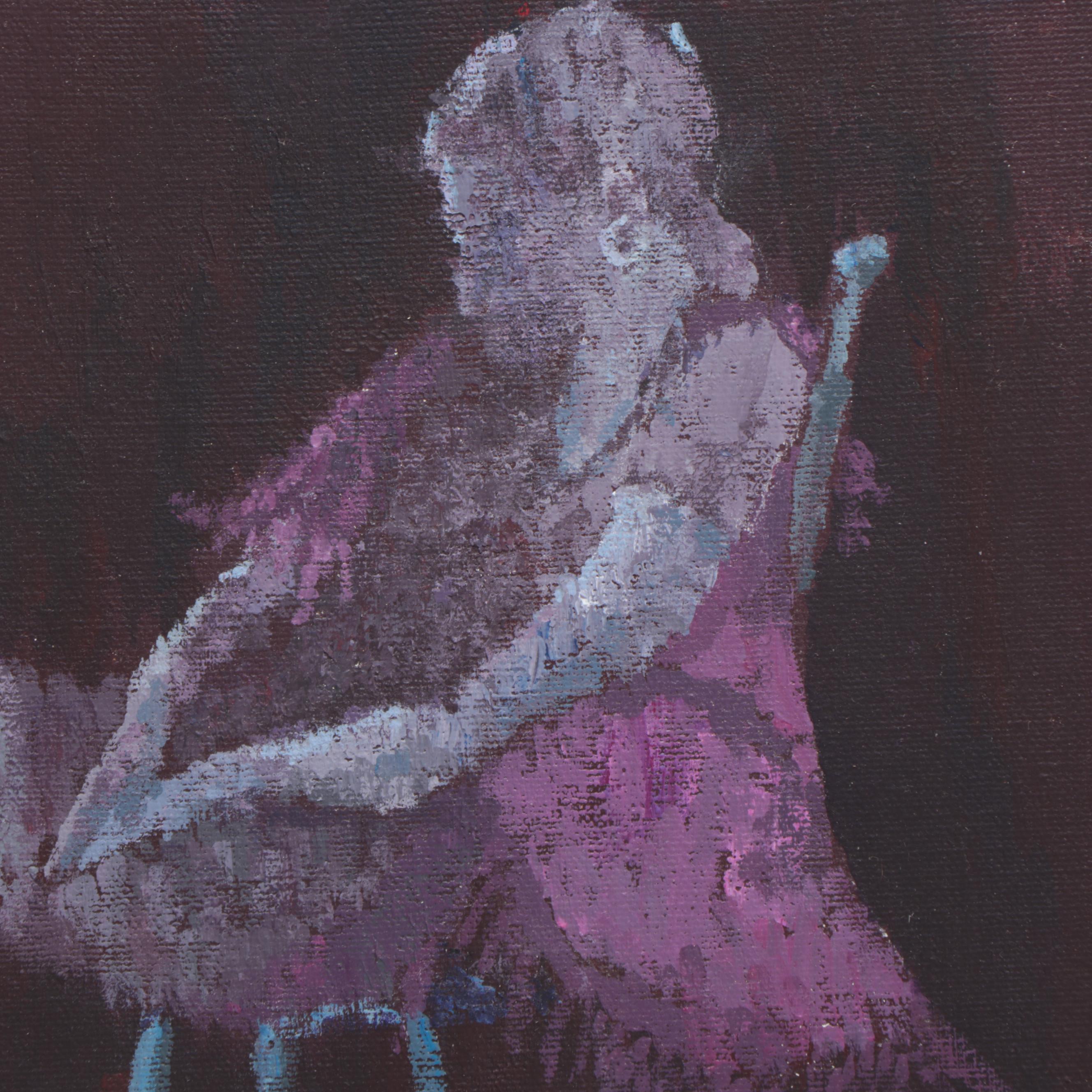 Susan Ferro Acrylic Painting "Ms.", Circa 1975