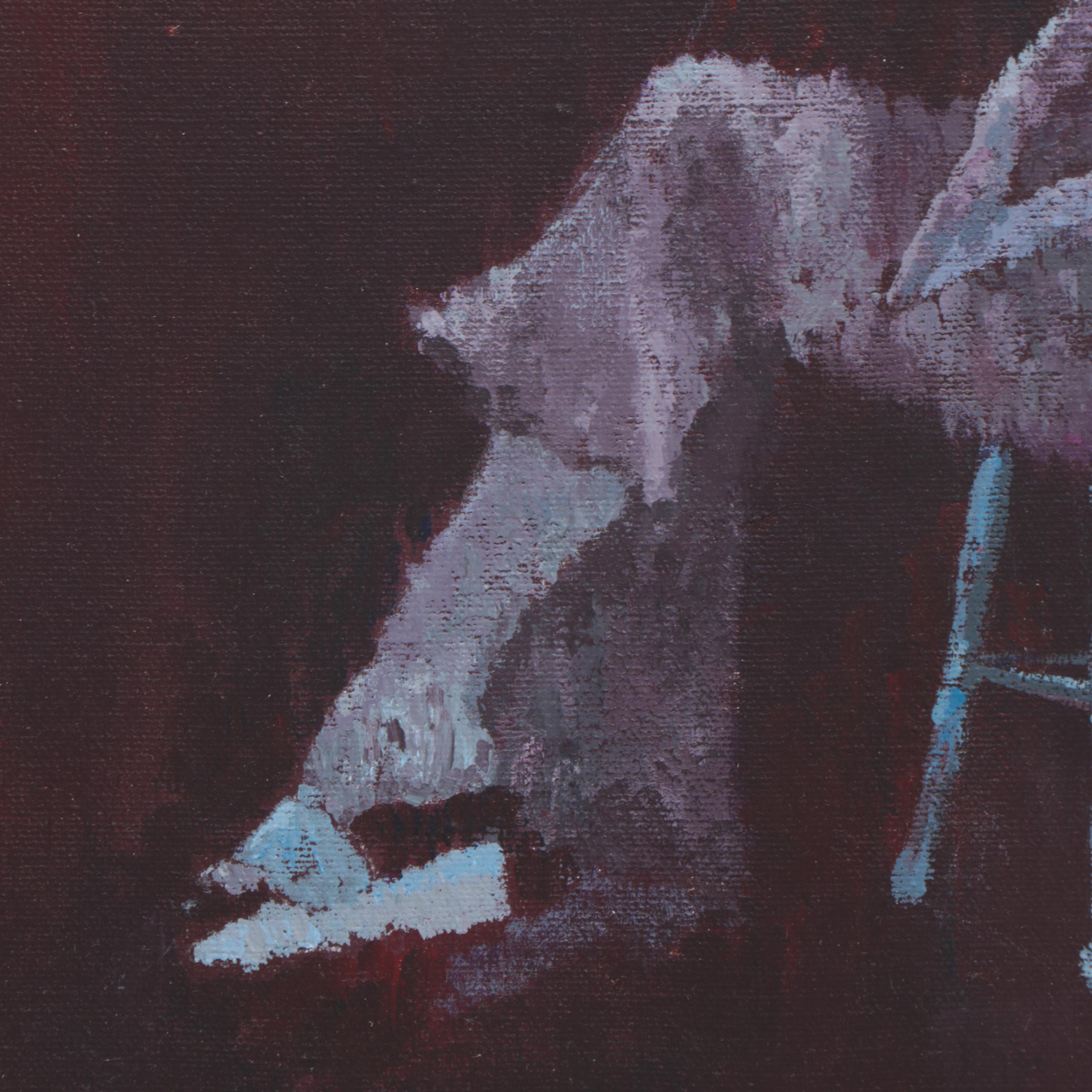 Susan Ferro Acrylic Painting "Ms.", Circa 1975