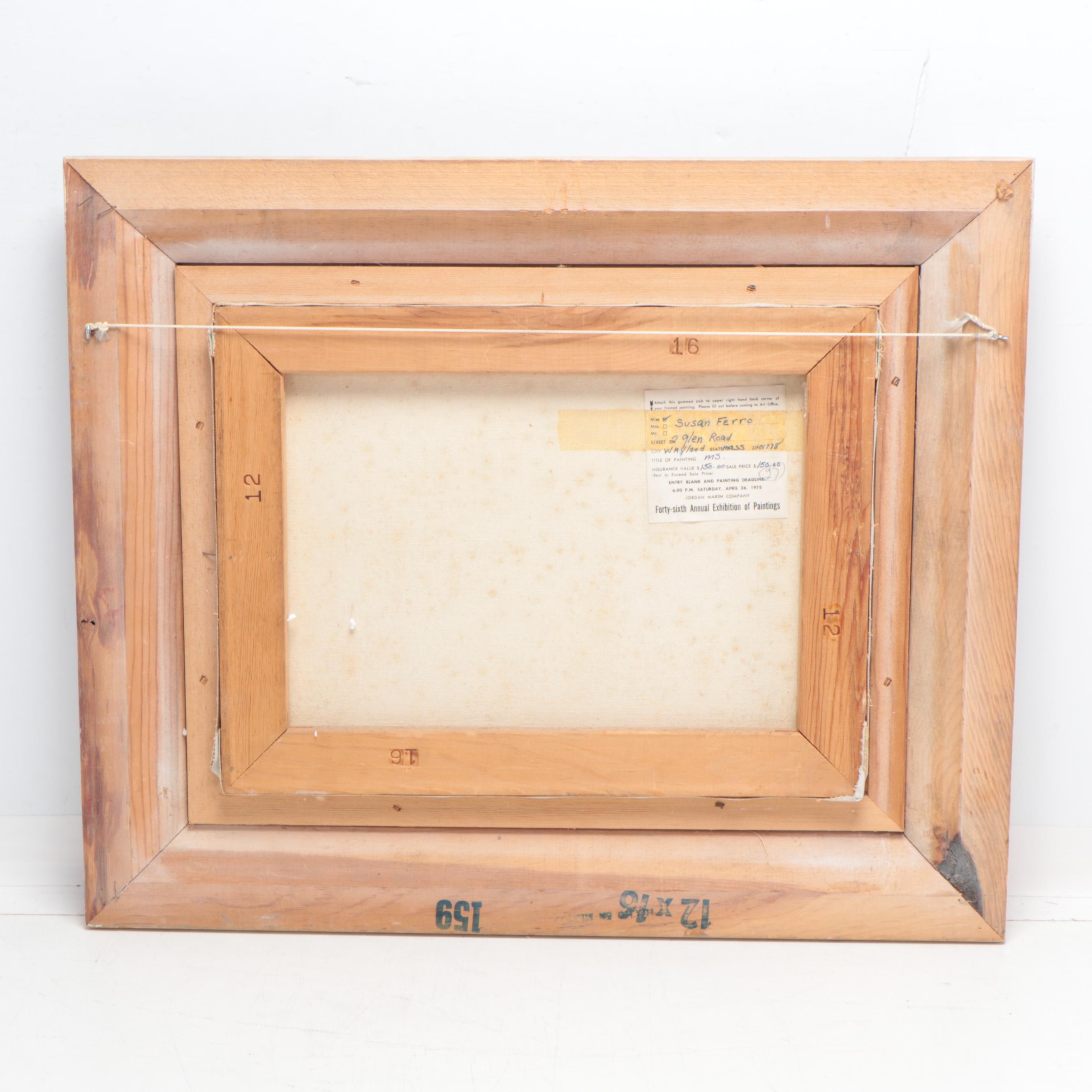 Susan Ferro Acrylic Painting "Ms.", Circa 1975