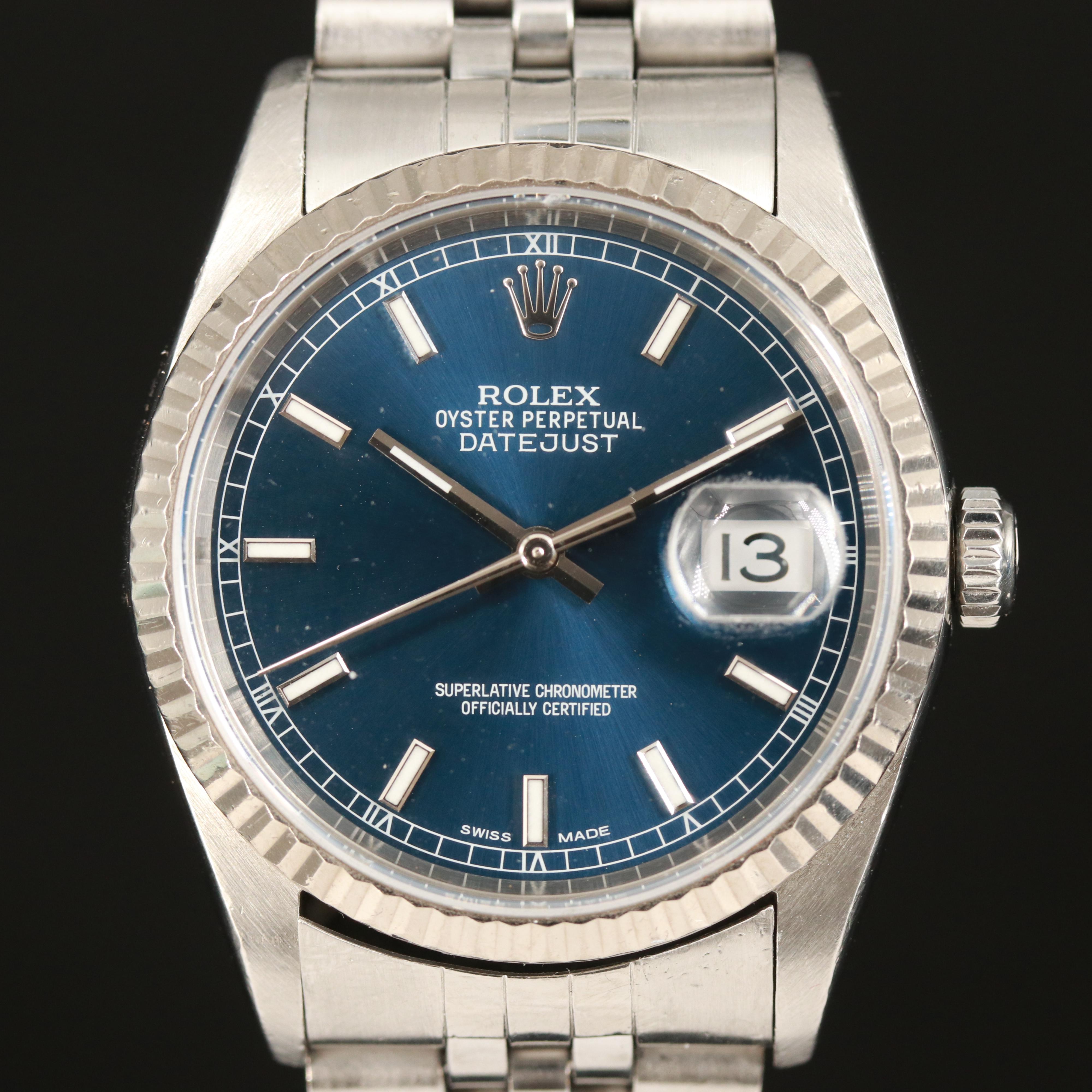 2002 Rolex Datejust 18K and Stainless Steel Automatic Watch