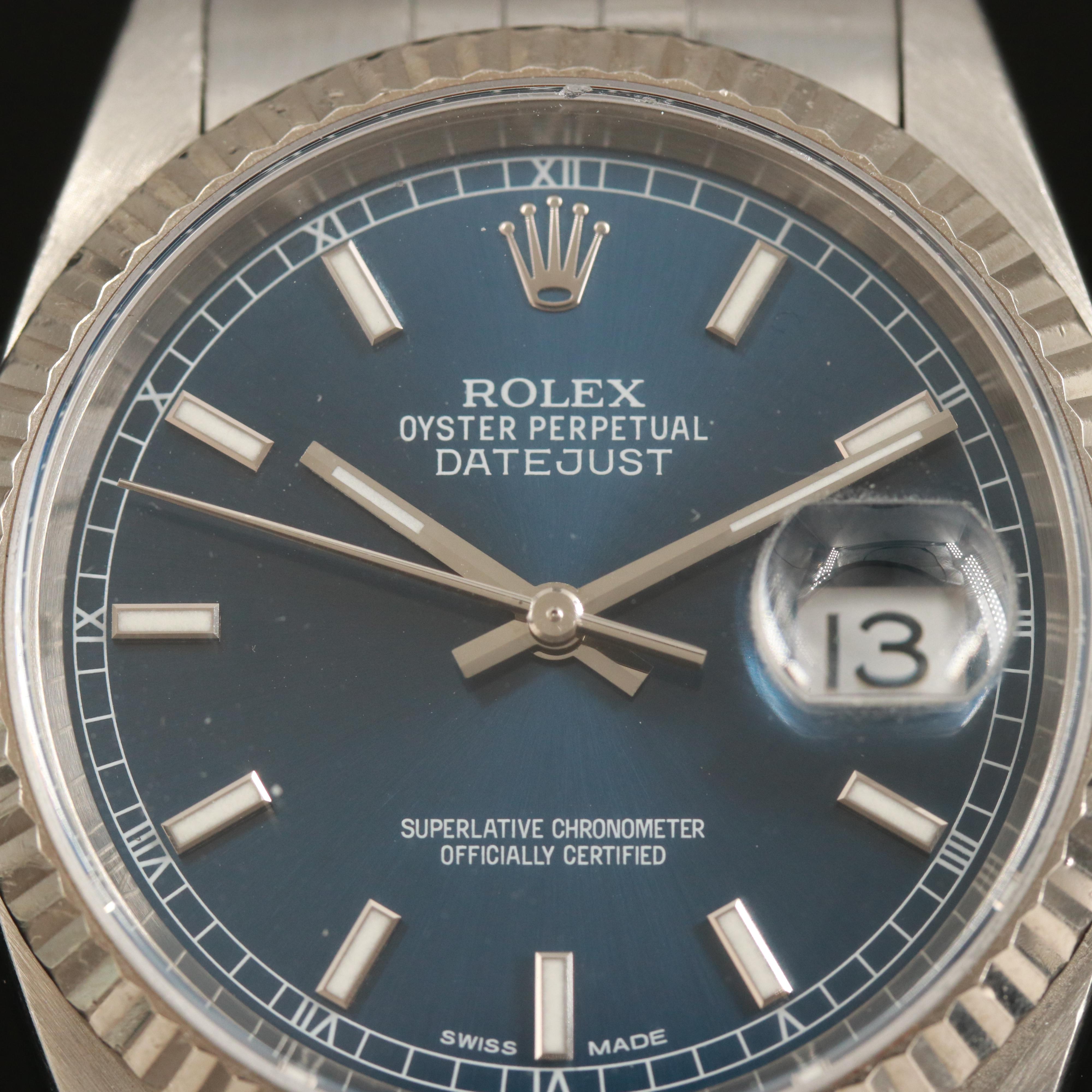 2002 Rolex Datejust 18K and Stainless Steel Automatic Watch