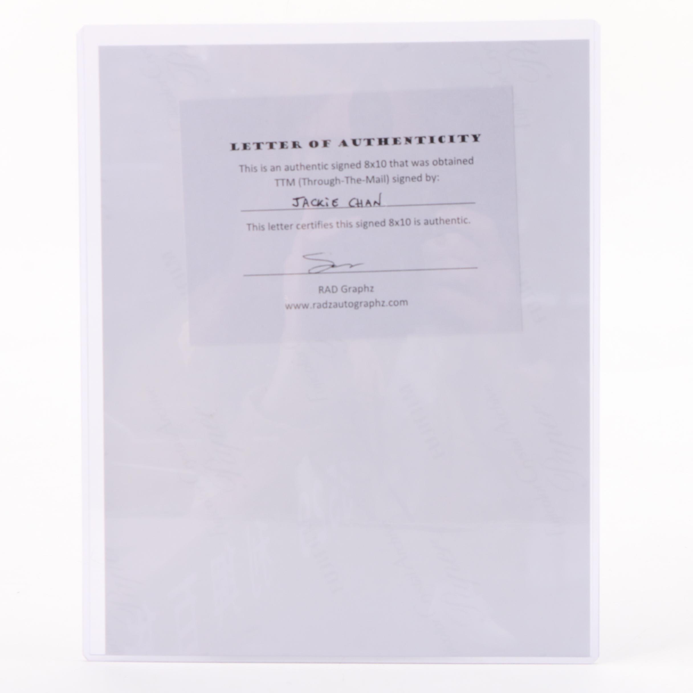 Jackie Chan Signed Martial Artist and Filmmaker Photo Print, COA