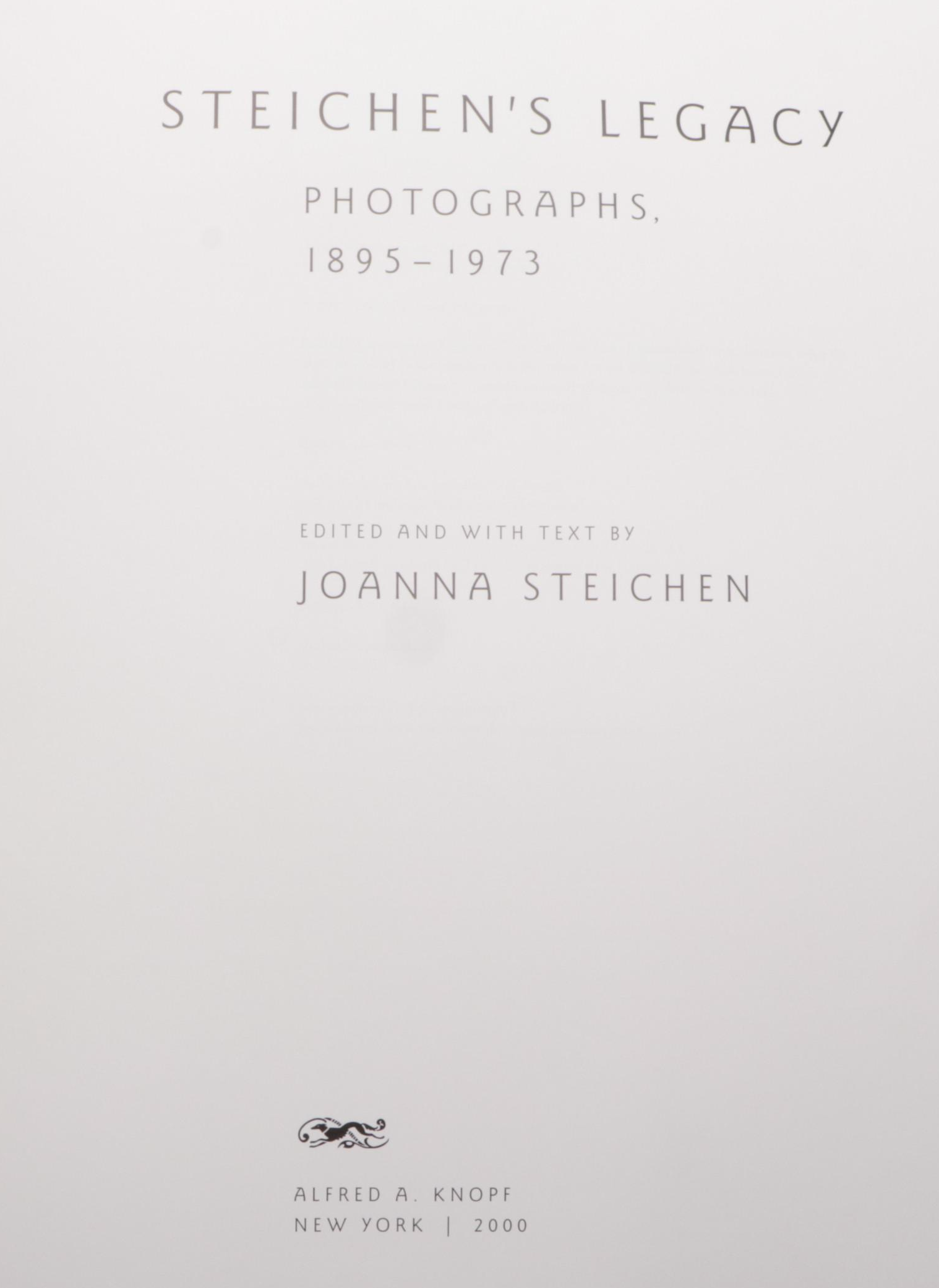 First Edition "Steichen's Legacy" by Joanna Steichen and More Books