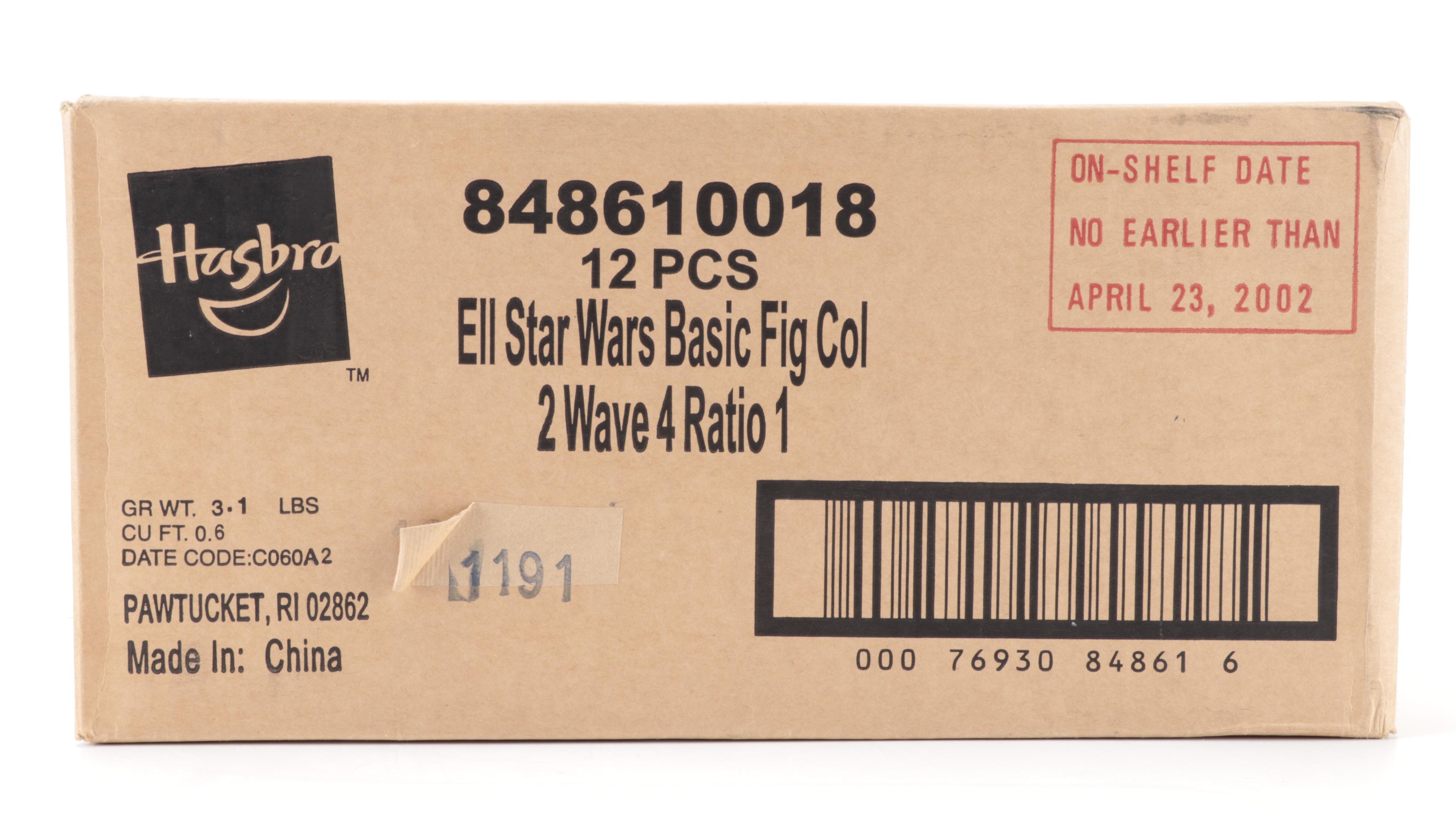 Hasbro Factory Sealed Box of Star Wars Action Figures, 2002