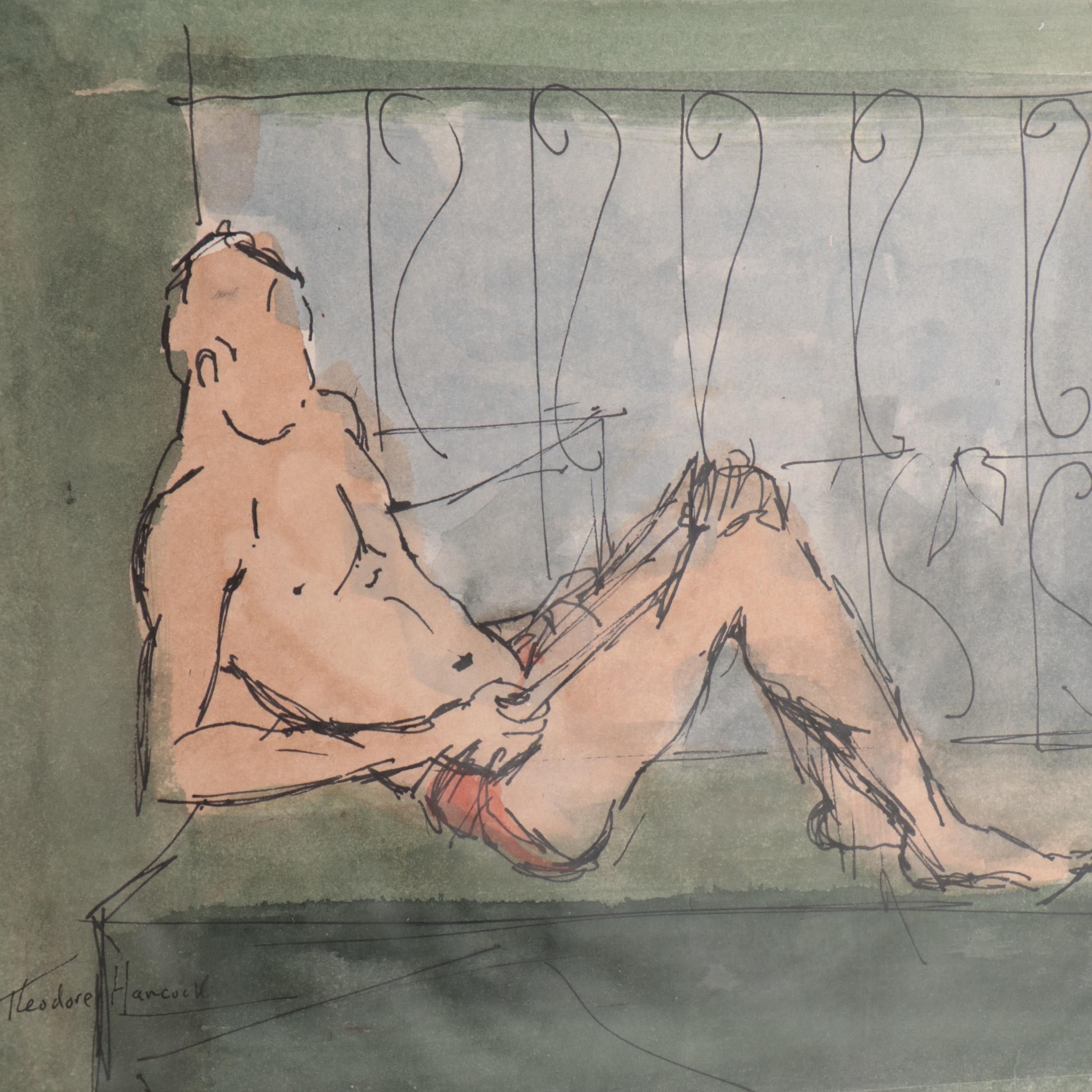 Theodore Hancock Mixed Media Drawings and Figure Studies