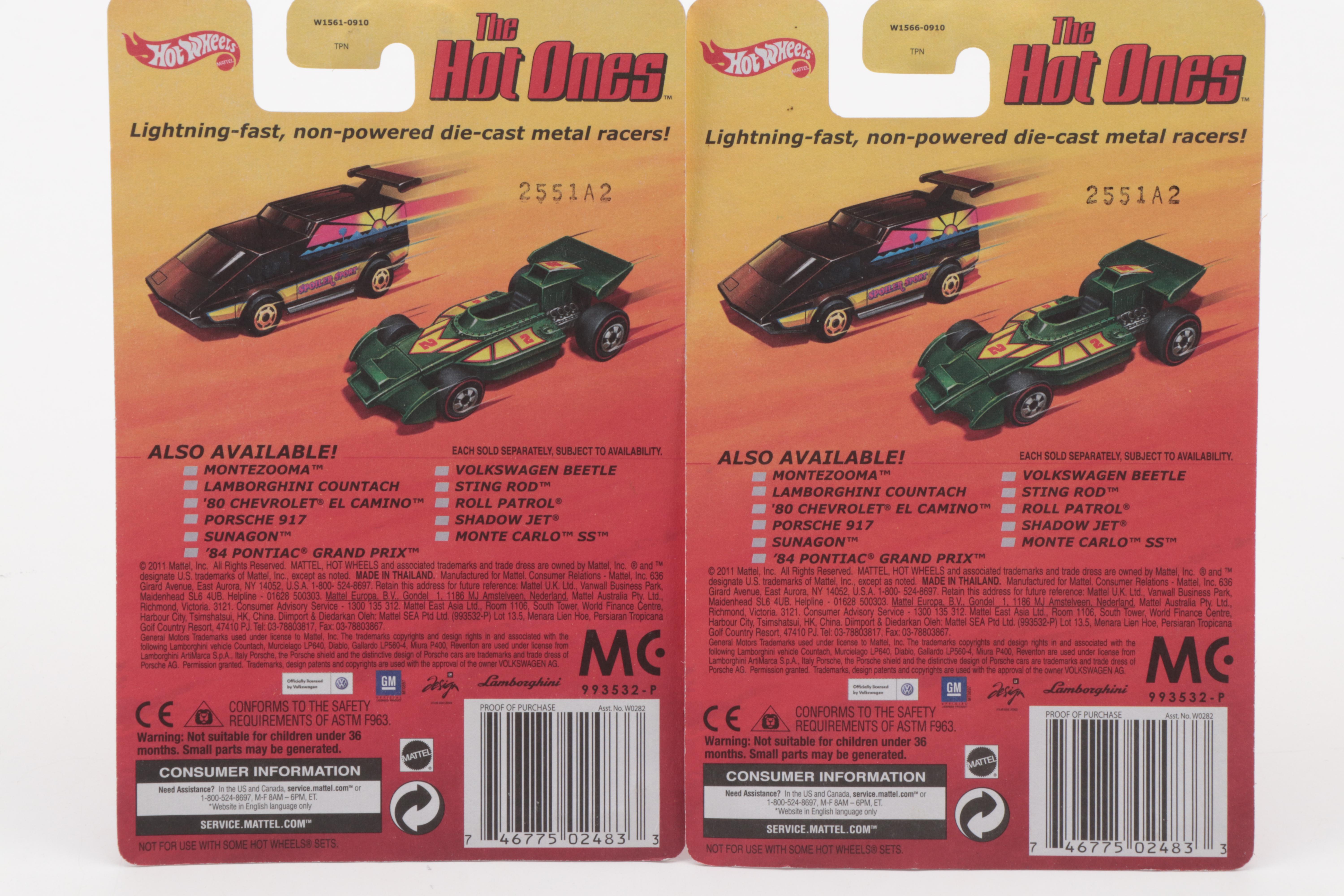 Hot Wheels The Hot Ones and Other 1:64 Scale Toy Cars, 2010s