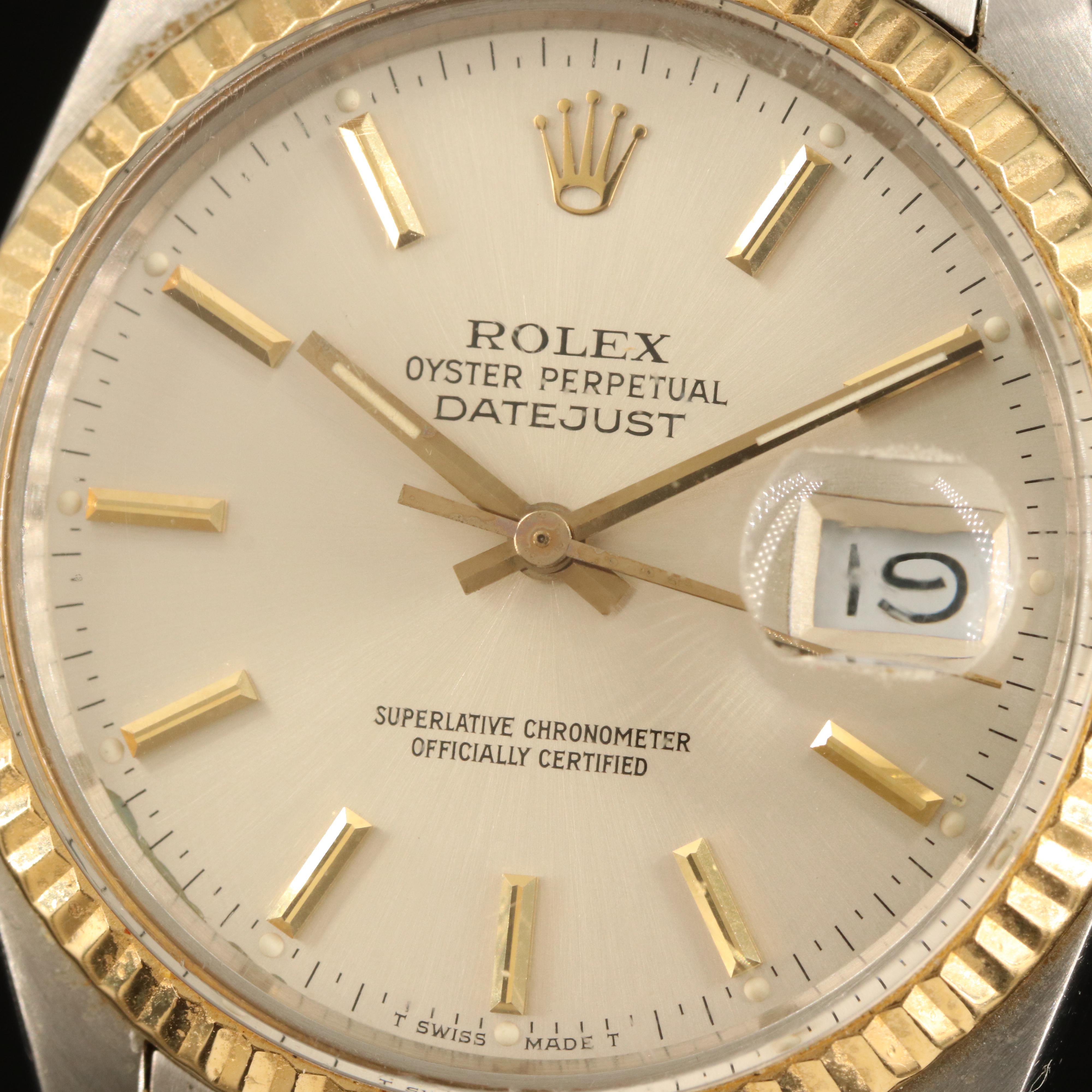 1987 - 1988 Rolex Oyster Perpetual Datejust 18K and Stainless Steel Watch