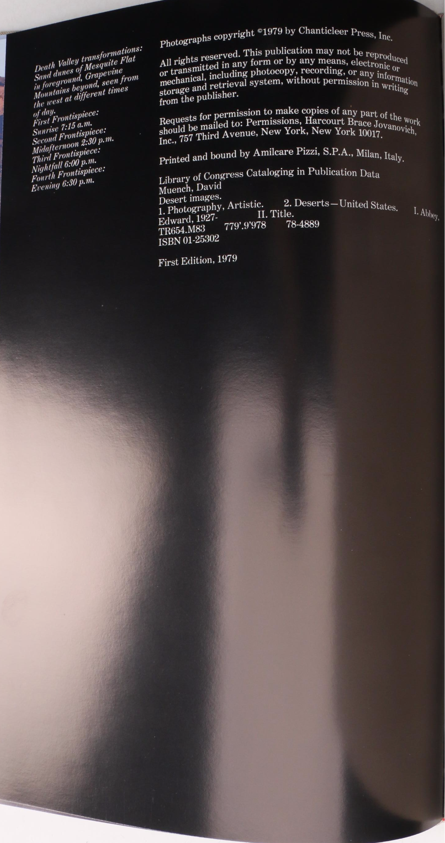 First Edition "Desert Images: An American Landscape" by Edward Abbey, 1979