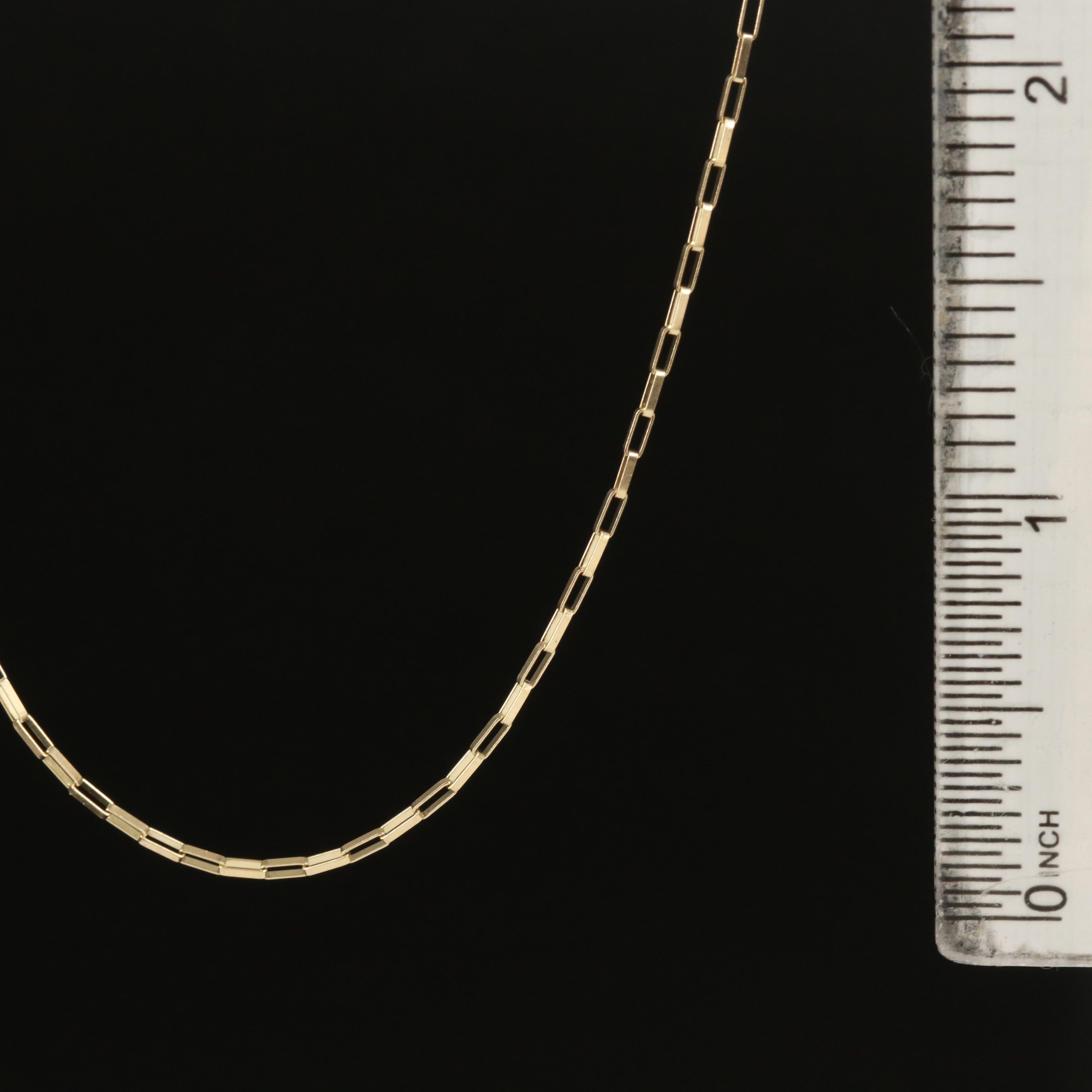 10K Elongated Box Chain Necklace