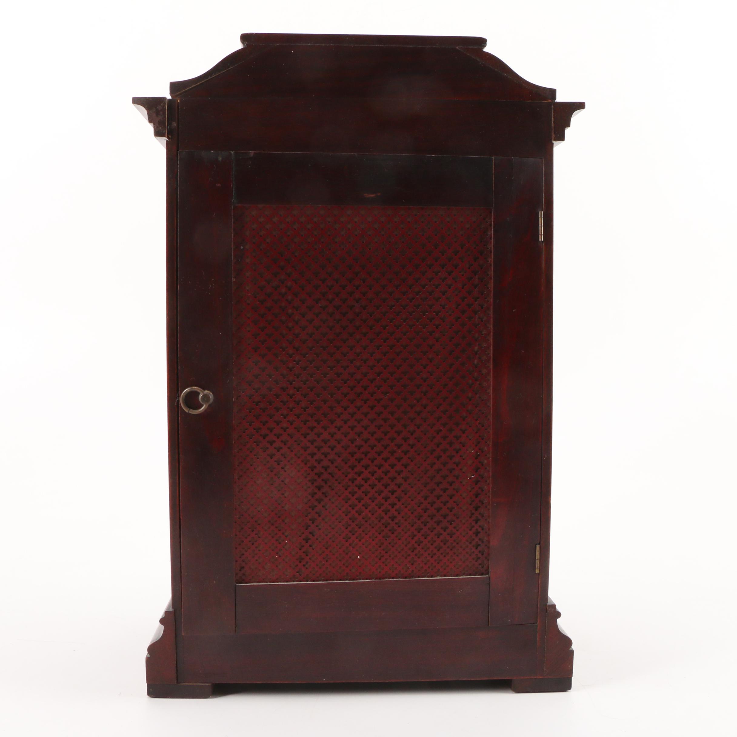 Kuehl and Gustav Becker Mahogany Mantel Clock with Brass Face, Early 20th C.