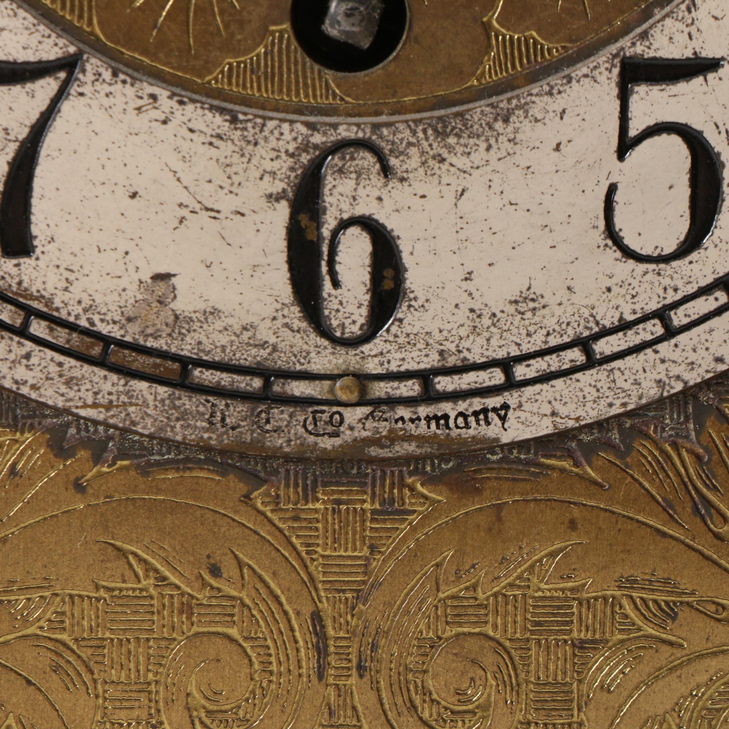 Kuehl and Gustav Becker Mahogany Mantel Clock with Brass Face, Early 20th C.