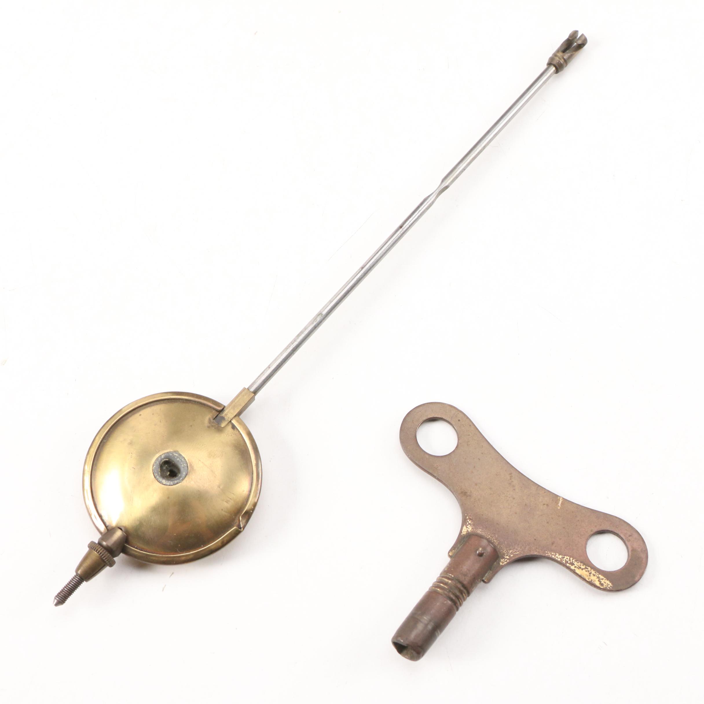 Kuehl and Gustav Becker Mahogany Mantel Clock with Brass Face, Early 20th C.