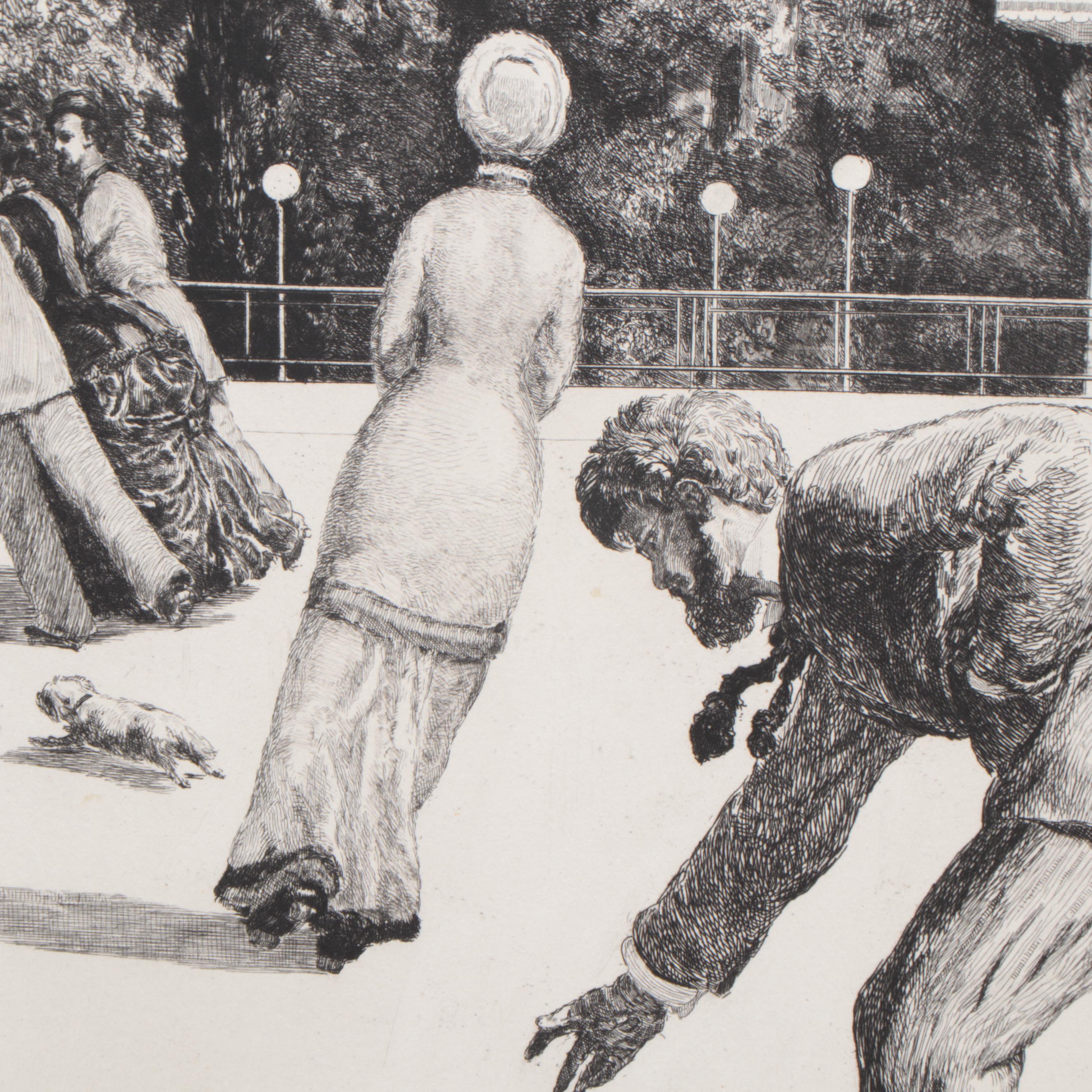 Max Klinger Etching "Action" from "Paraphrase on the Finding of a Glove"