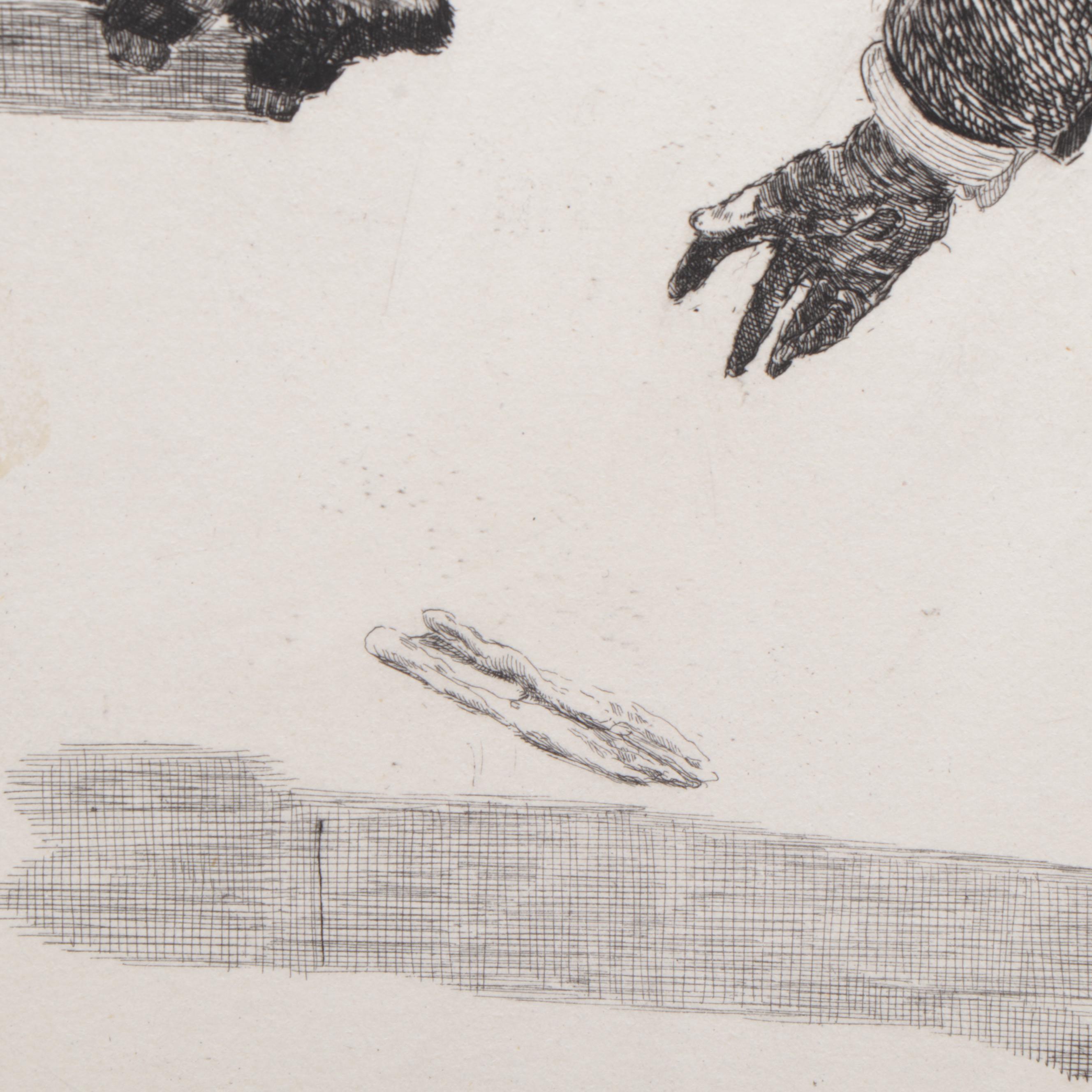 Max Klinger Etching "Action" from "Paraphrase on the Finding of a Glove"