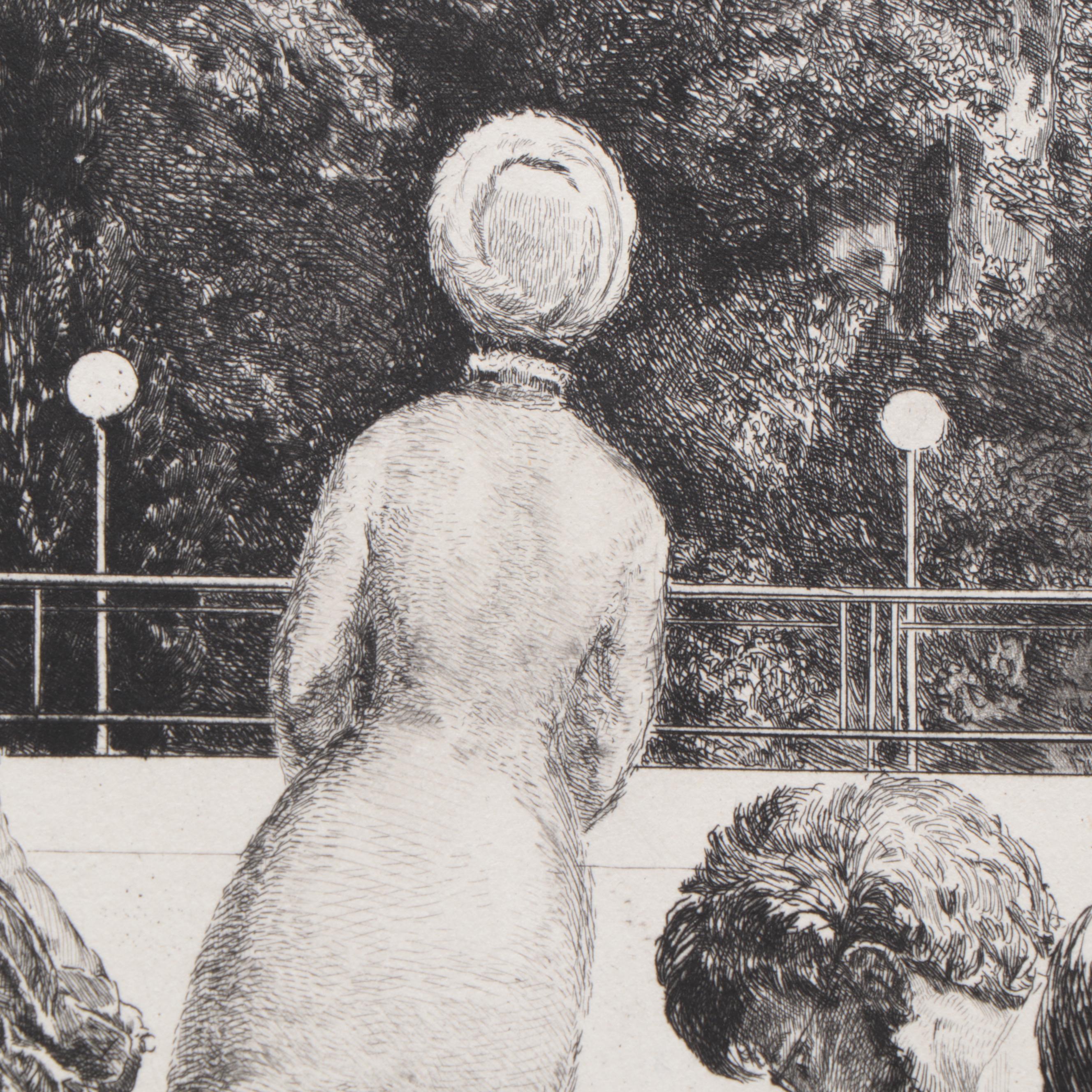 Max Klinger Etching "Action" from "Paraphrase on the Finding of a Glove"