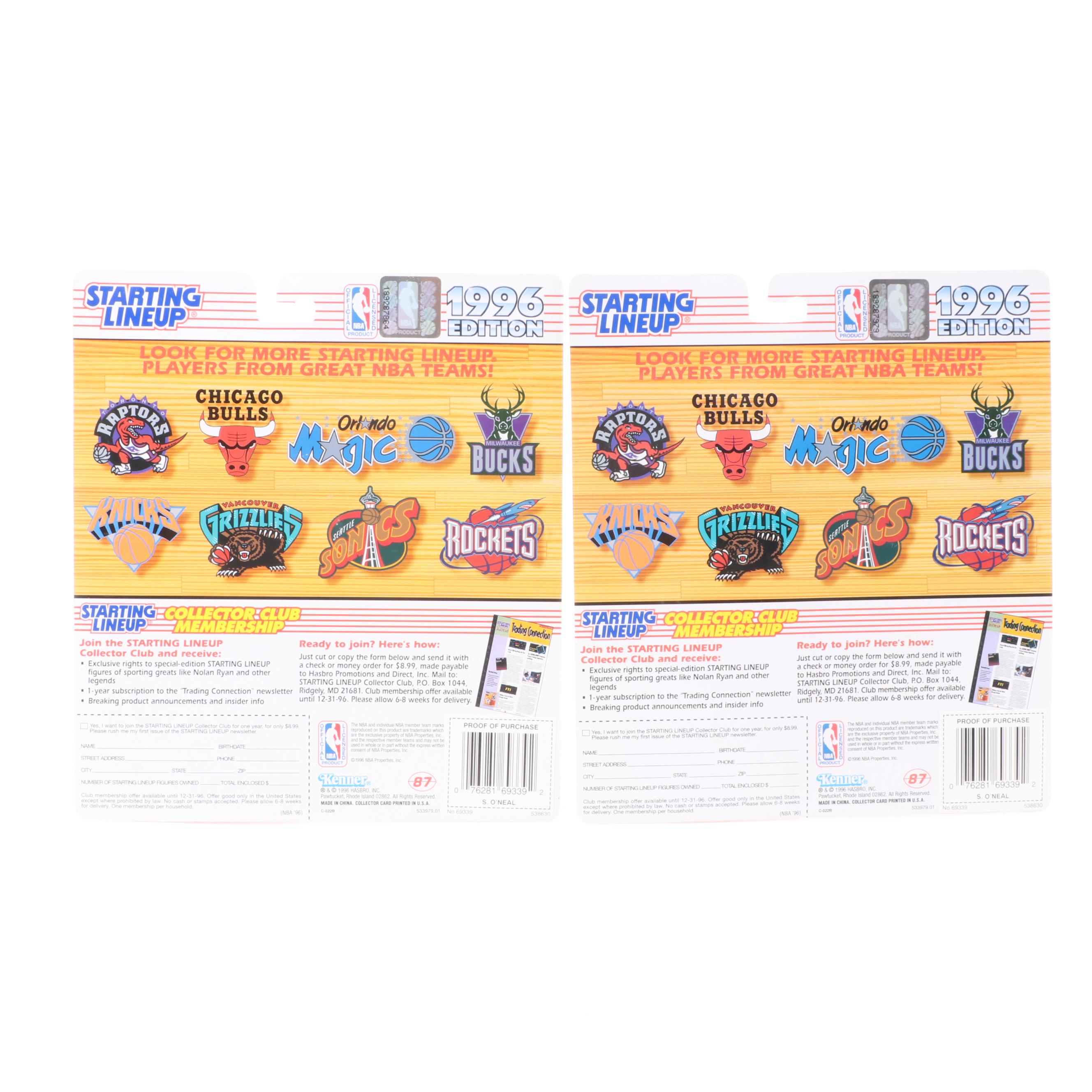 Kenner 1996 NBA Starting Lineup Figures with Allen Iverson and Grant Hill