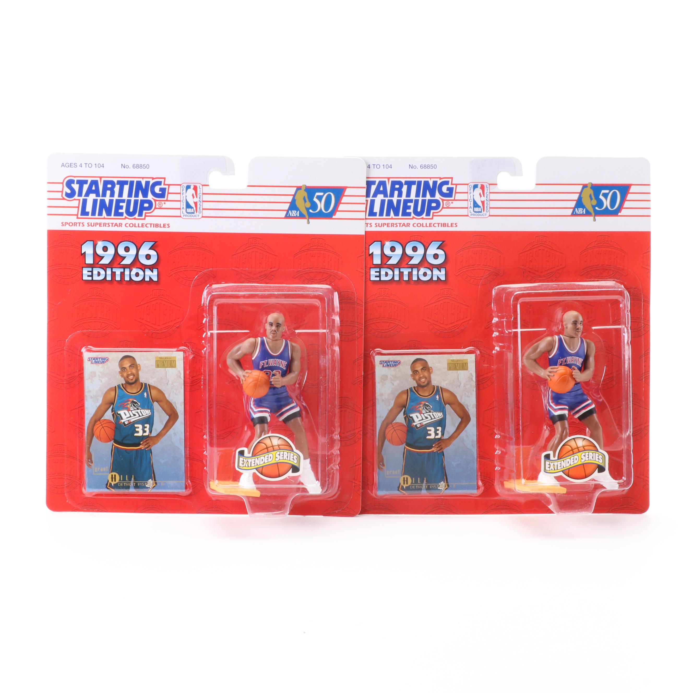 Kenner 1996 NBA Starting Lineup Figures with Allen Iverson and Grant Hill