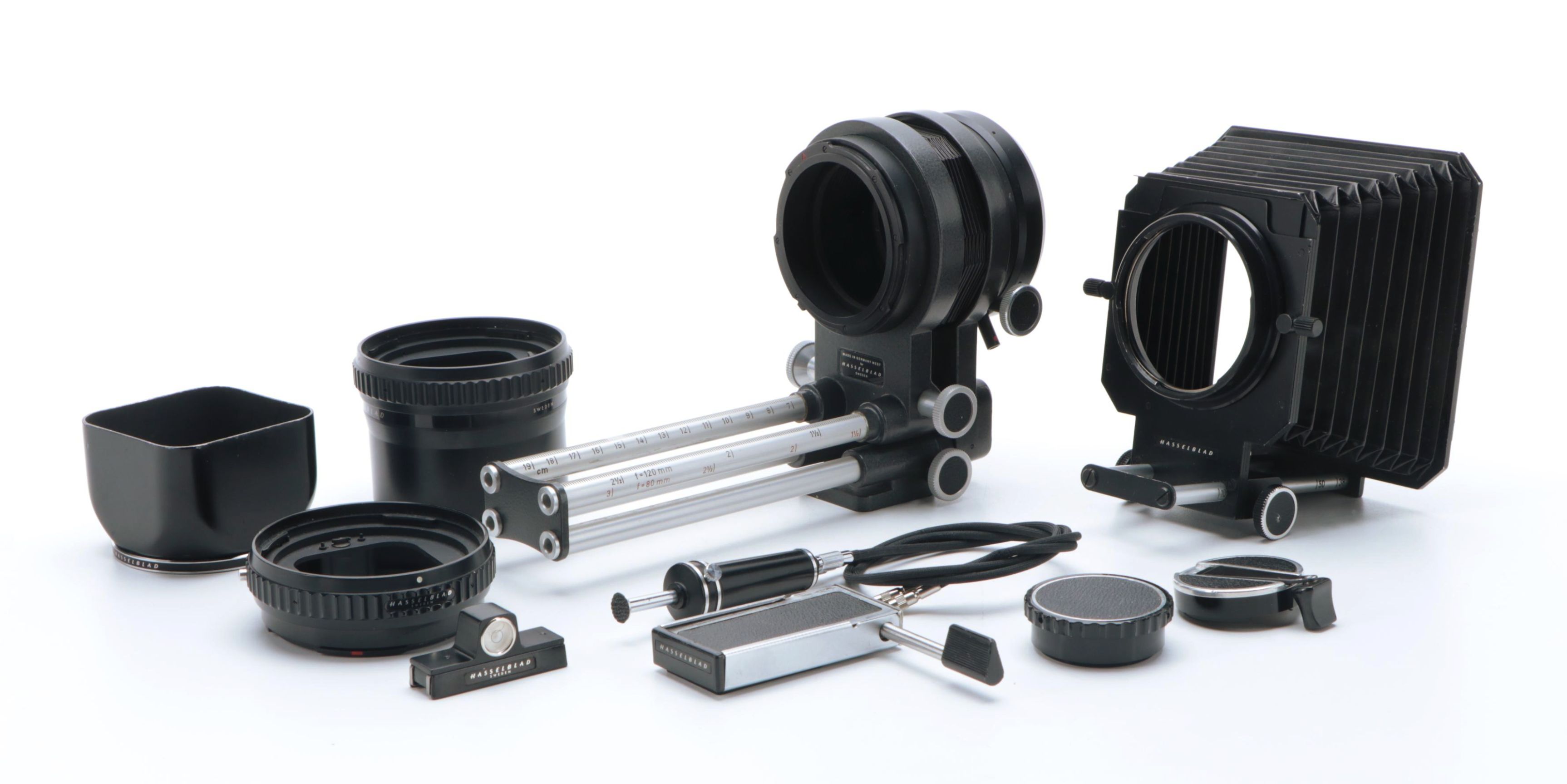 Hasselblad 500 C Medium Format Camera, Bellows Extension and Accessories