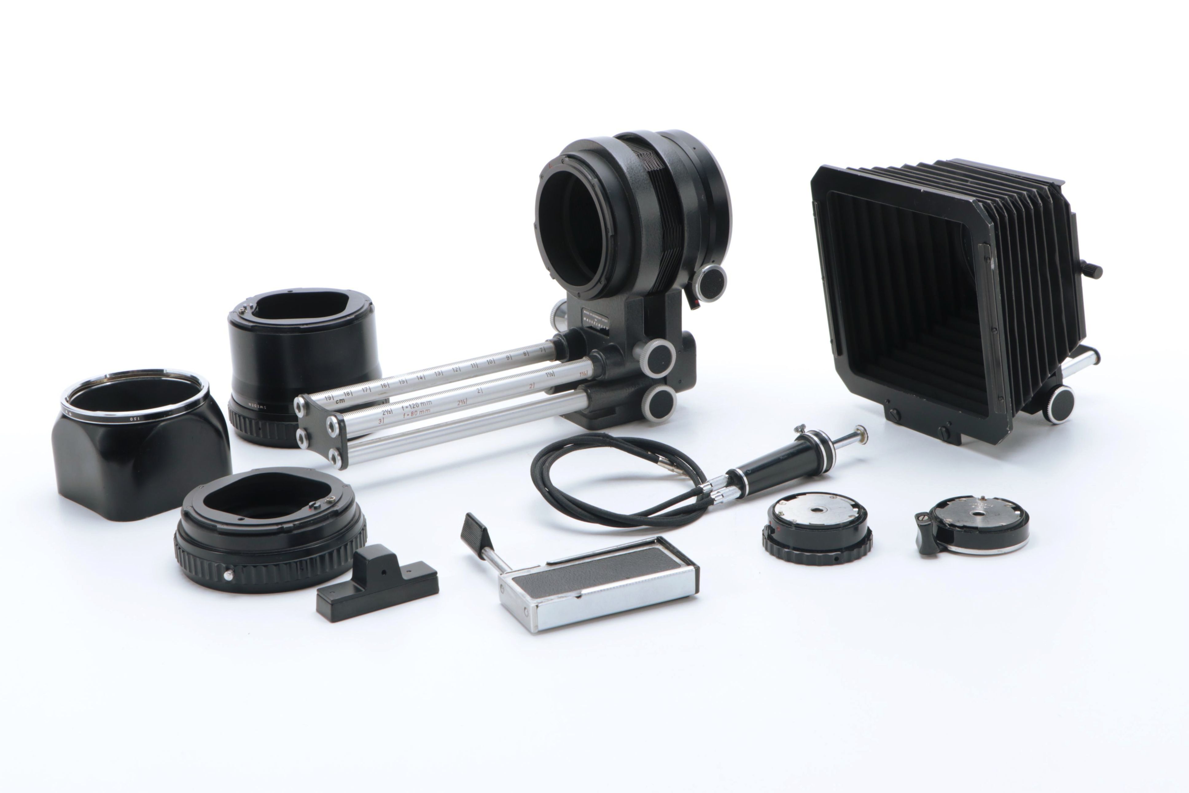 Hasselblad 500 C Medium Format Camera, Bellows Extension and Accessories