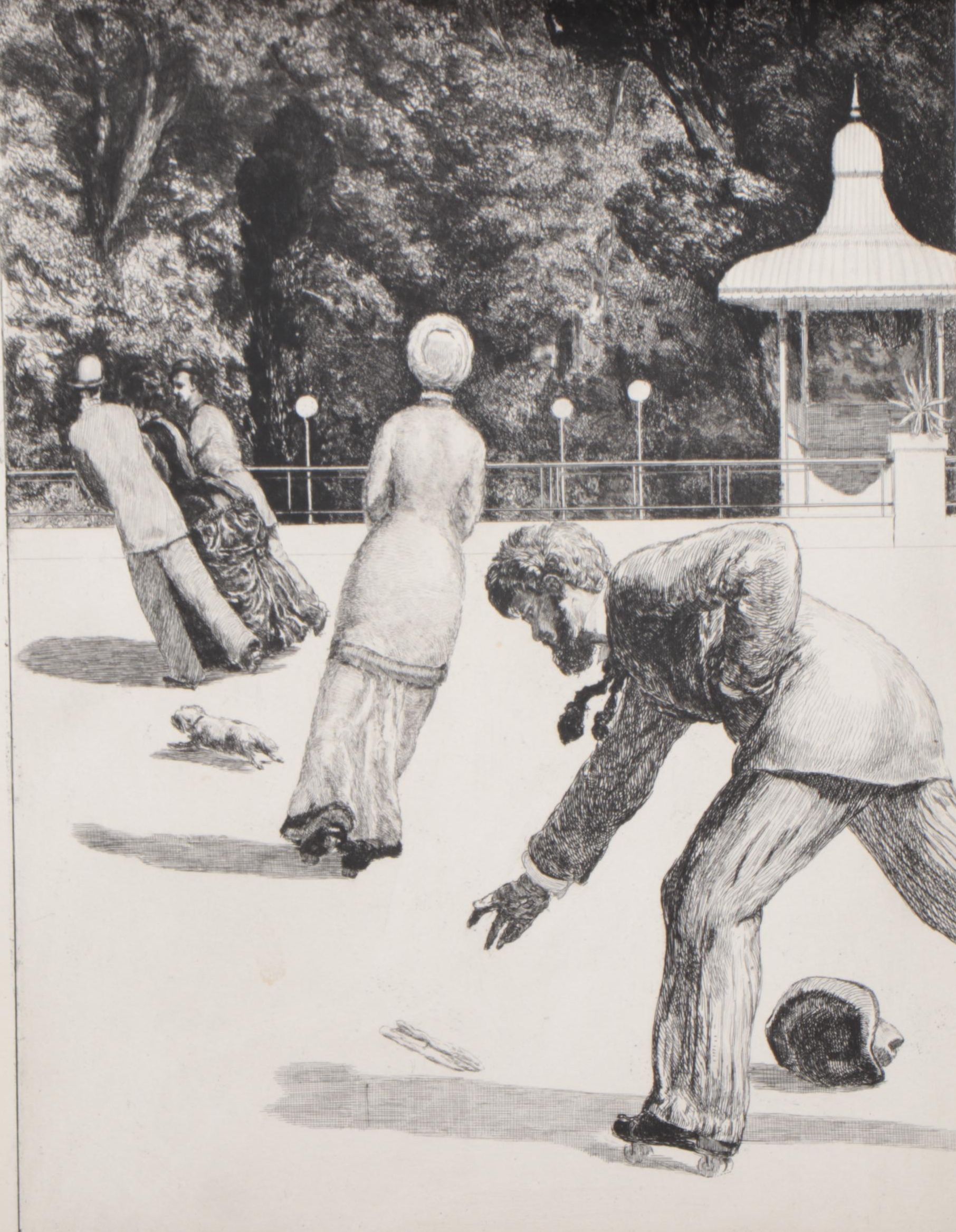 Max Klinger Etching "Action" from "Paraphrase on the Finding of a Glove"