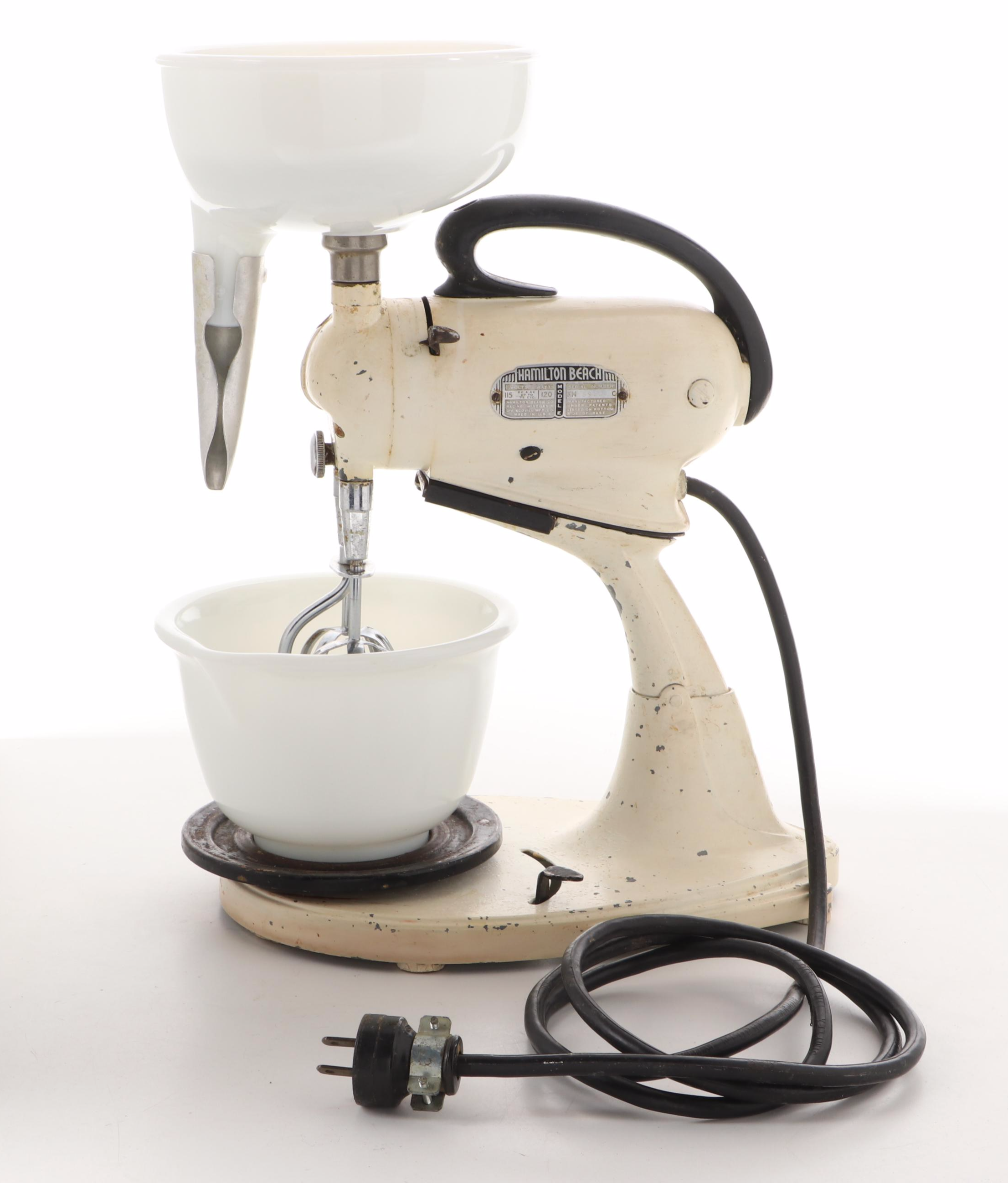 Hamilton Beach "Model E" Stand Mixer/Juicer and Cookie Cutters, Mid-20th Century