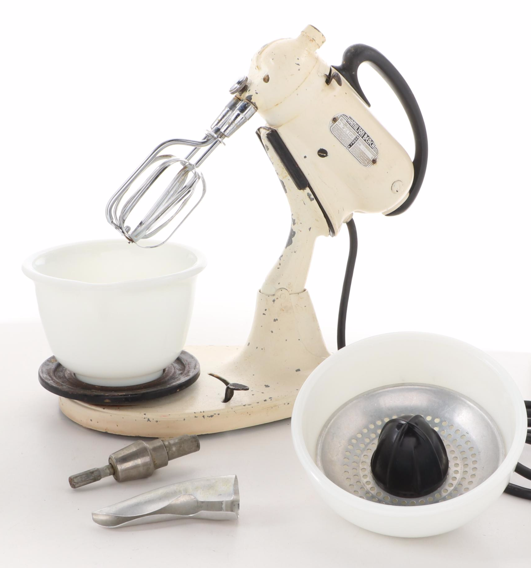 Hamilton Beach "Model E" Stand Mixer/Juicer and Cookie Cutters, Mid-20th Century